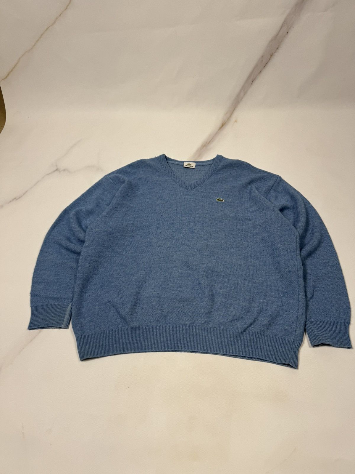 Lacoste Lacoste Vintage V-neck Sweater made in France Size US XL / EU 56 / 4 - 2 Thumbnail