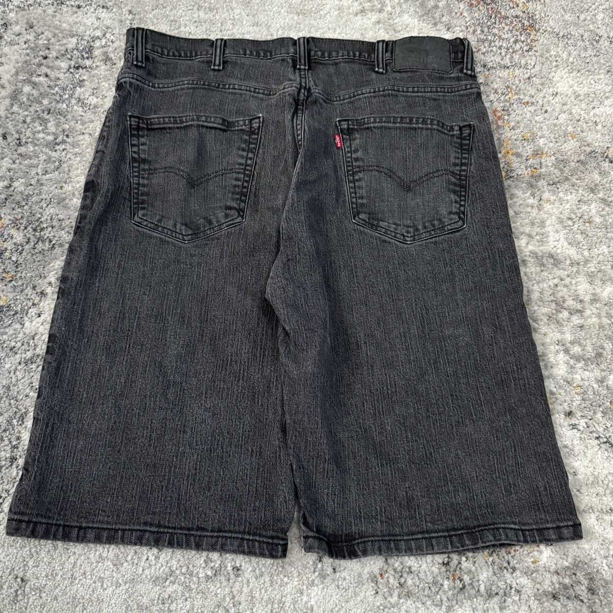 Levi's × StraightFaded × Vintage Vintage Levi’s 569 y2k faded black wide leg shorts Size US 38 / EU 54 - 1 Thumbnail