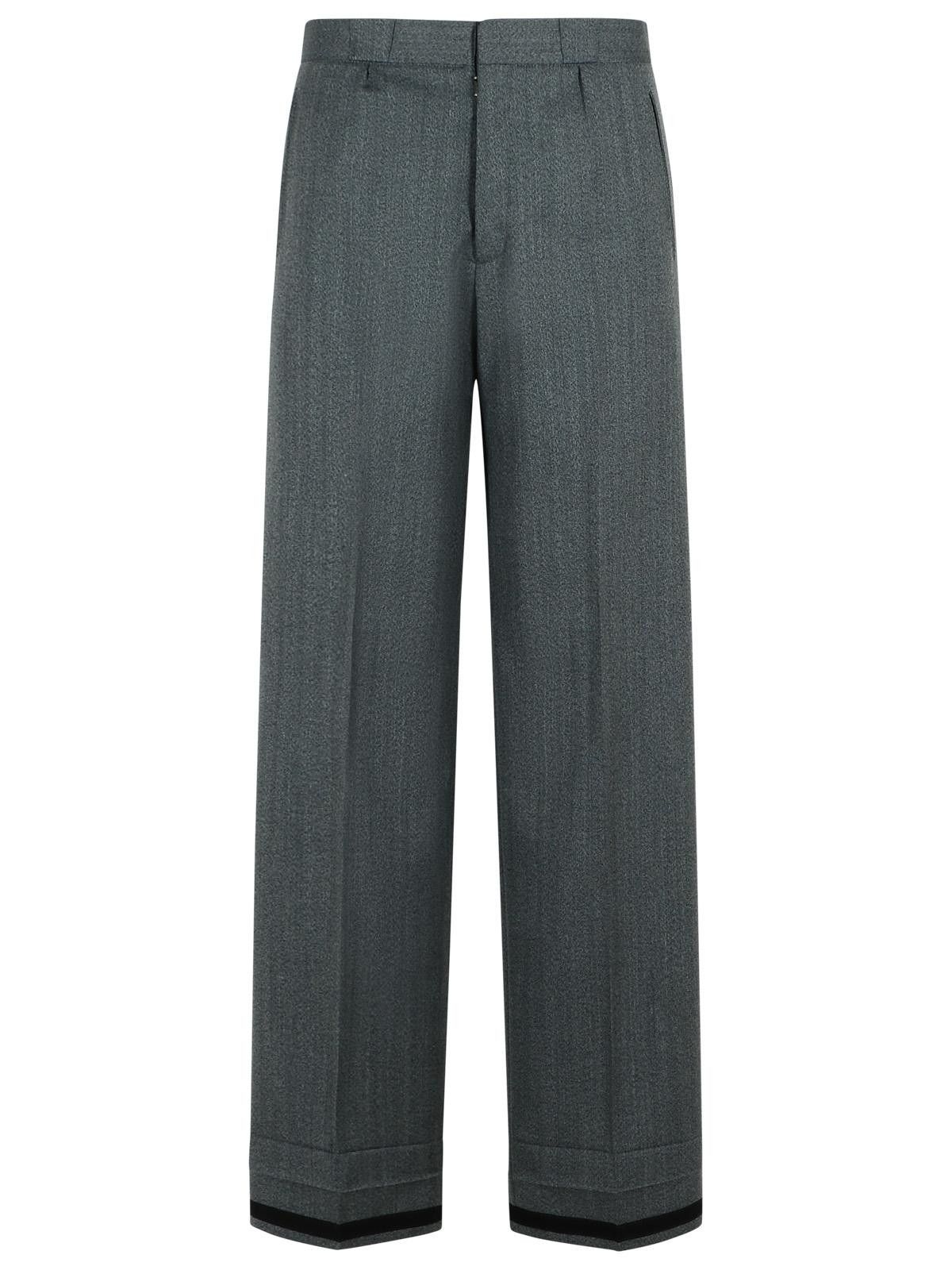 Maison Margiela MAISON MARGIELA Grey Wool Blend Trousers Size 26" / US 2 / IT 38 - 1 Thumbnail