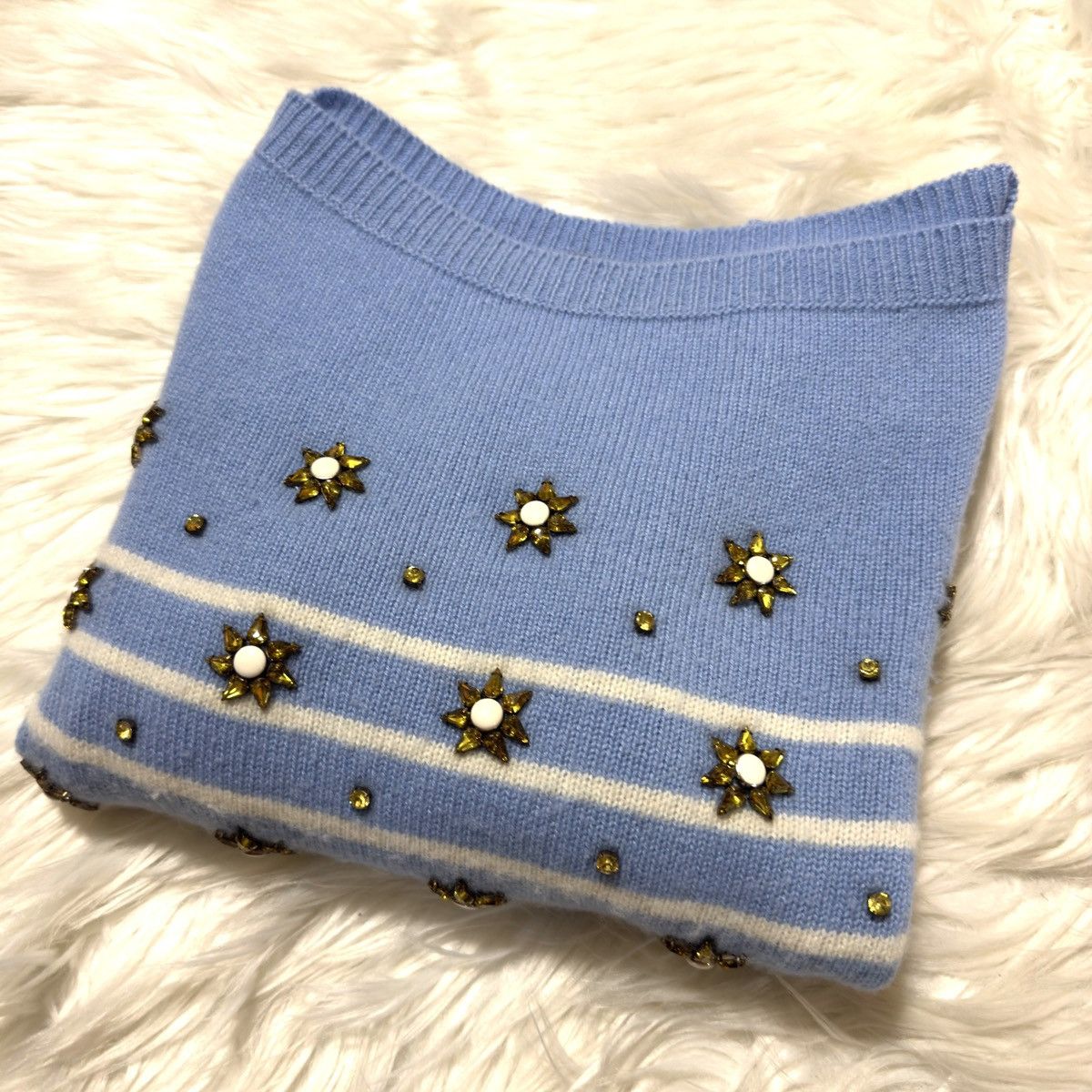 Gucci Gucci star decoration border cashmere sweater XS Size XS / US 0-2 / IT 36-38 - 9 Thumbnail