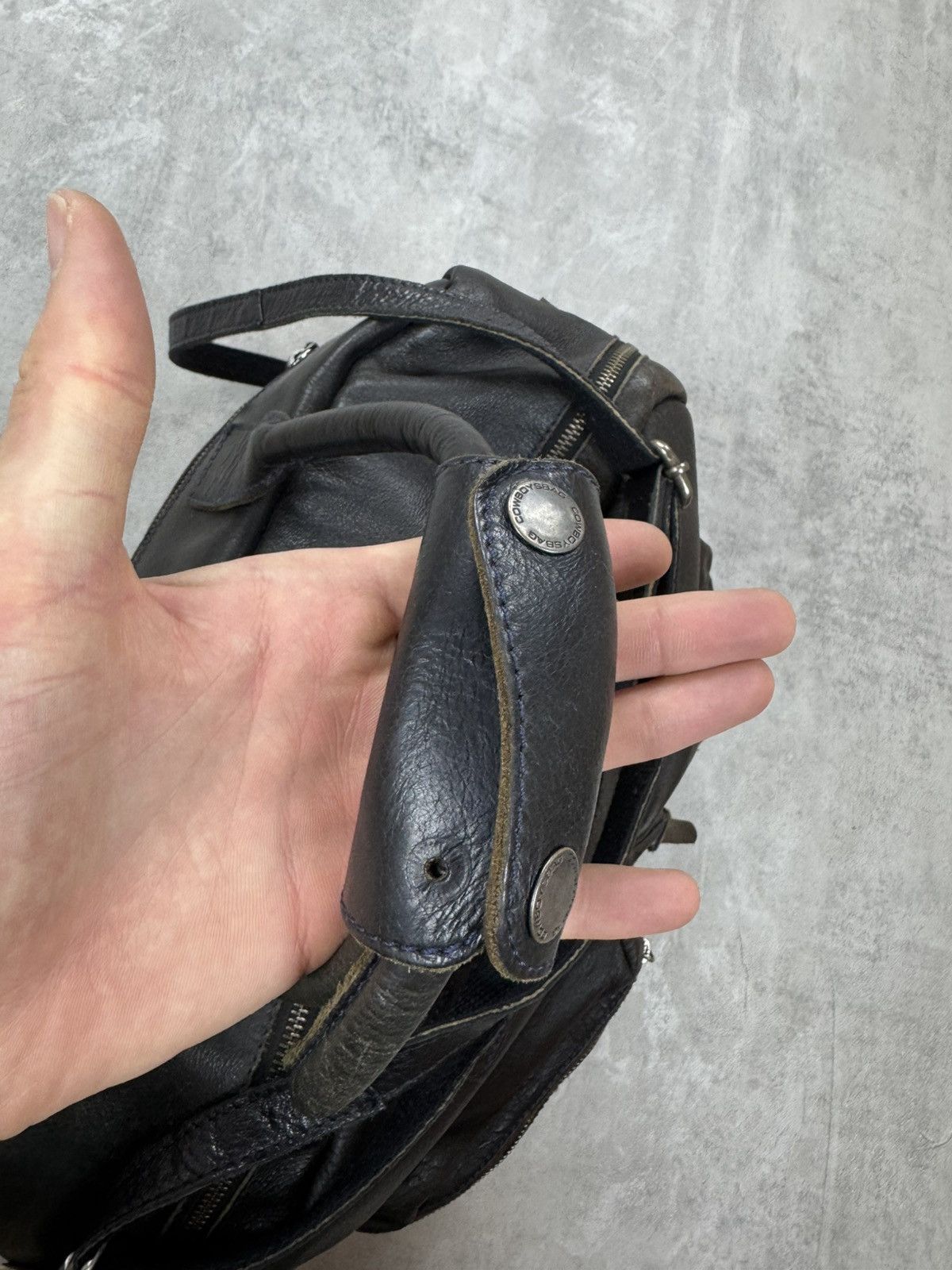 Handmade Cowboysbag leather shoulder CowBoys bag biker motorcycle bag Size ONE SIZE - 13 Thumbnail