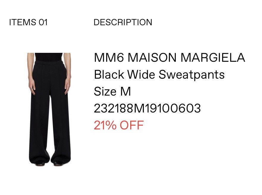 Maison Margiela MM6 Maison Margiela Black wide sweatpants Size US 30 / EU 46 - 6 Thumbnail