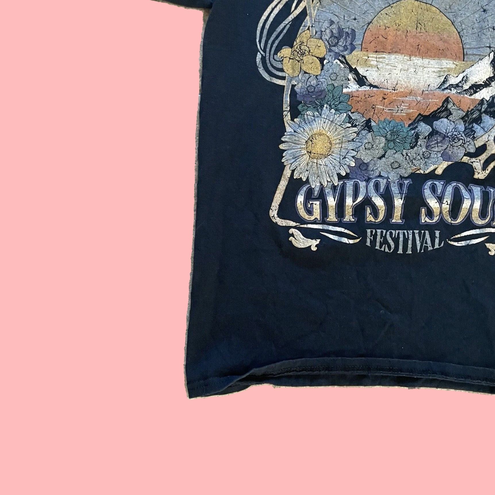 Vintage Free Spirited Nature Lover Bohemian Chic Graphic Print Woman's Festival T-Shirt Small Size S / US 4 / IT 40 - 4 Thumbnail
