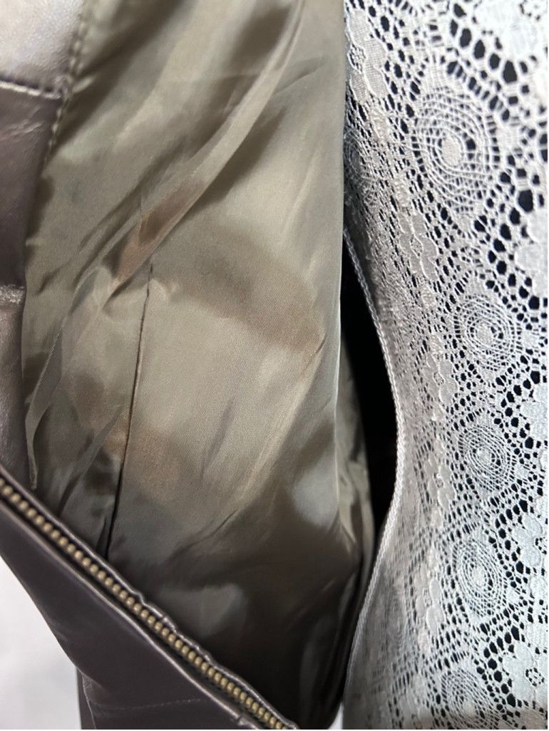 Coldwater Creek Leather Coldwater Creek Jacket, Size L, Gunmetal Size L / US 10 / IT 46 - 6 Thumbnail
