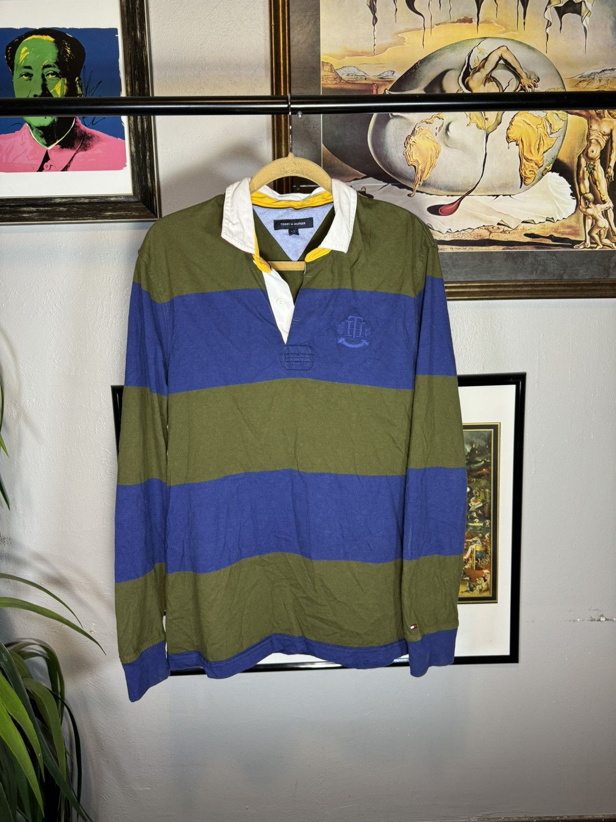 Tommy Hilfiger × Vintage Vintage Tommy Hilfiger Striped Rugby Size US L / EU 52-54 / 3 - 1 Thumbnail