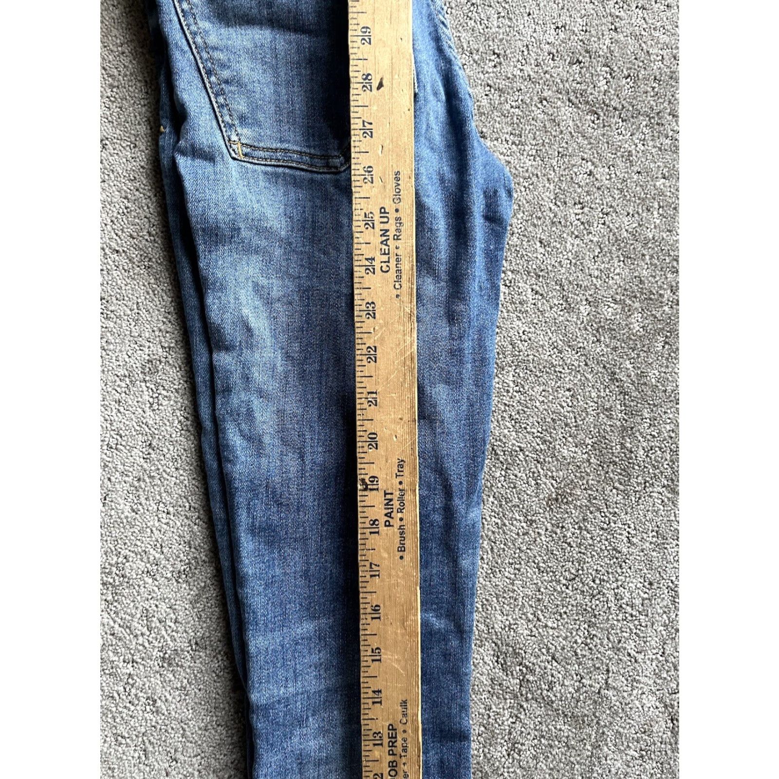 Vintage Pilcro Womens Skinny Jeans Size 26 Blue Denim with Glitter Accents Size 26" / US 2 / IT 38 - 7 Thumbnail