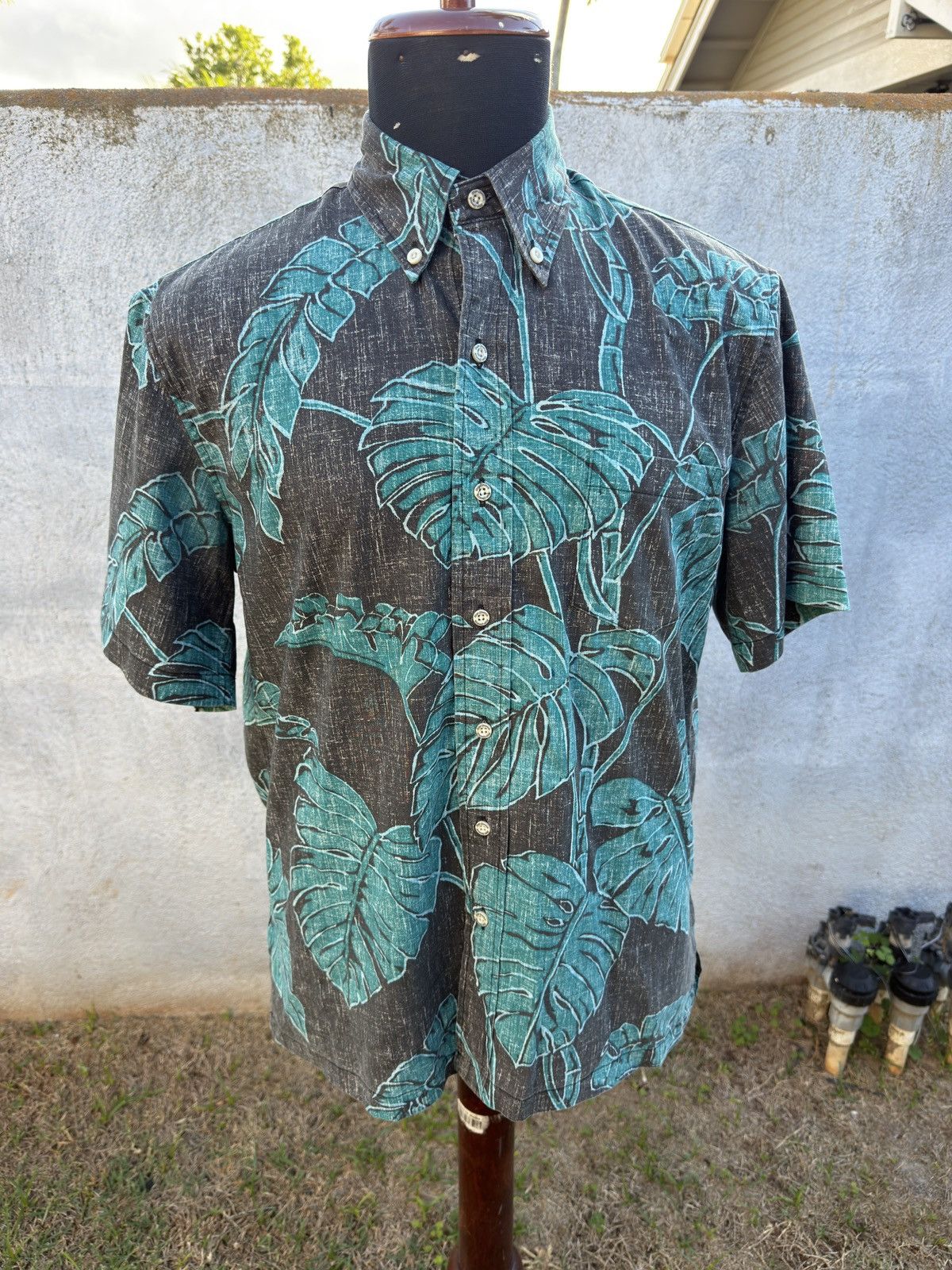 Reyn Spooner PreOwned Reyn Spooner Classic Hawaiian Men's S Green/Black Size US S / EU 44-46 / 1 - 1 Thumbnail