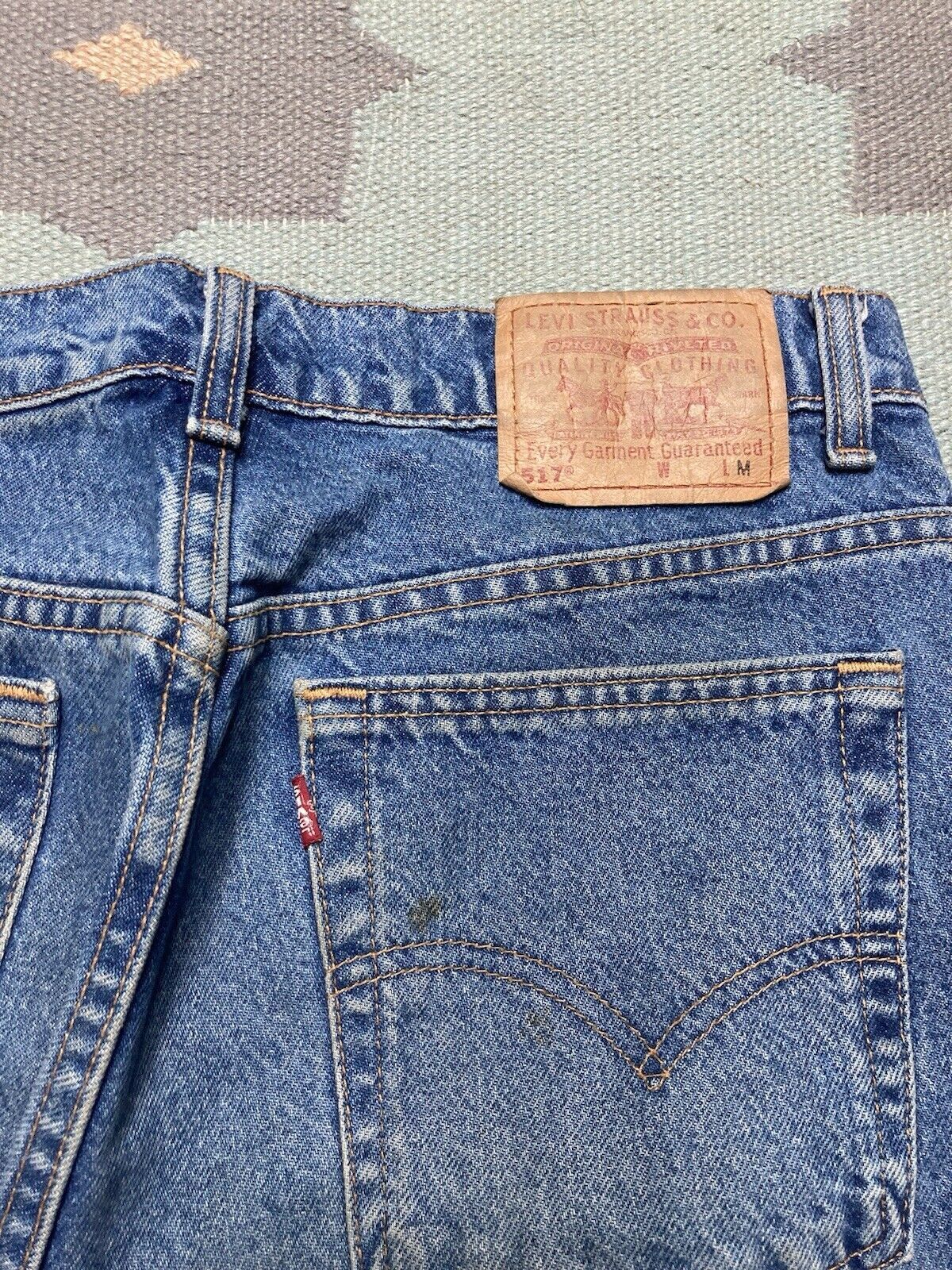 Levi's × Vintage Levi’s 517 jeans boot cut low rise dark USA women’s 13 32x31 Size 32" / US 10 / IT 46 - 3 Thumbnail