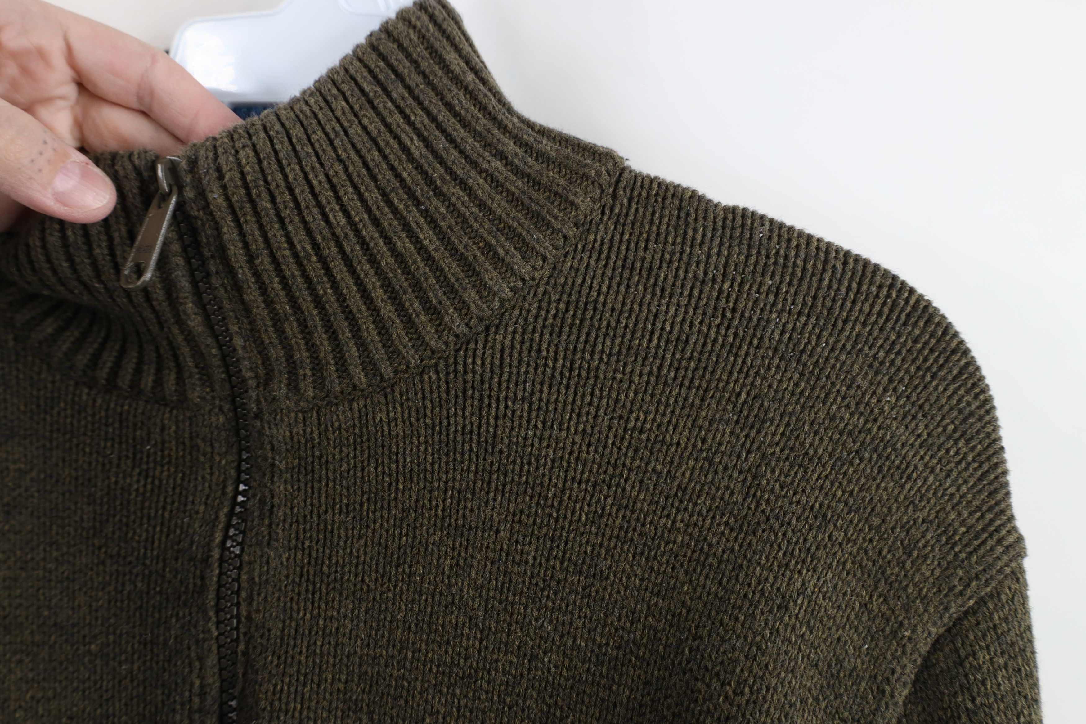 J.Crew × Vintage Vintage 90s J Crew Block Knit Half Zip Pullover Sweater Size US L / EU 52-54 / 3 - 8 Thumbnail