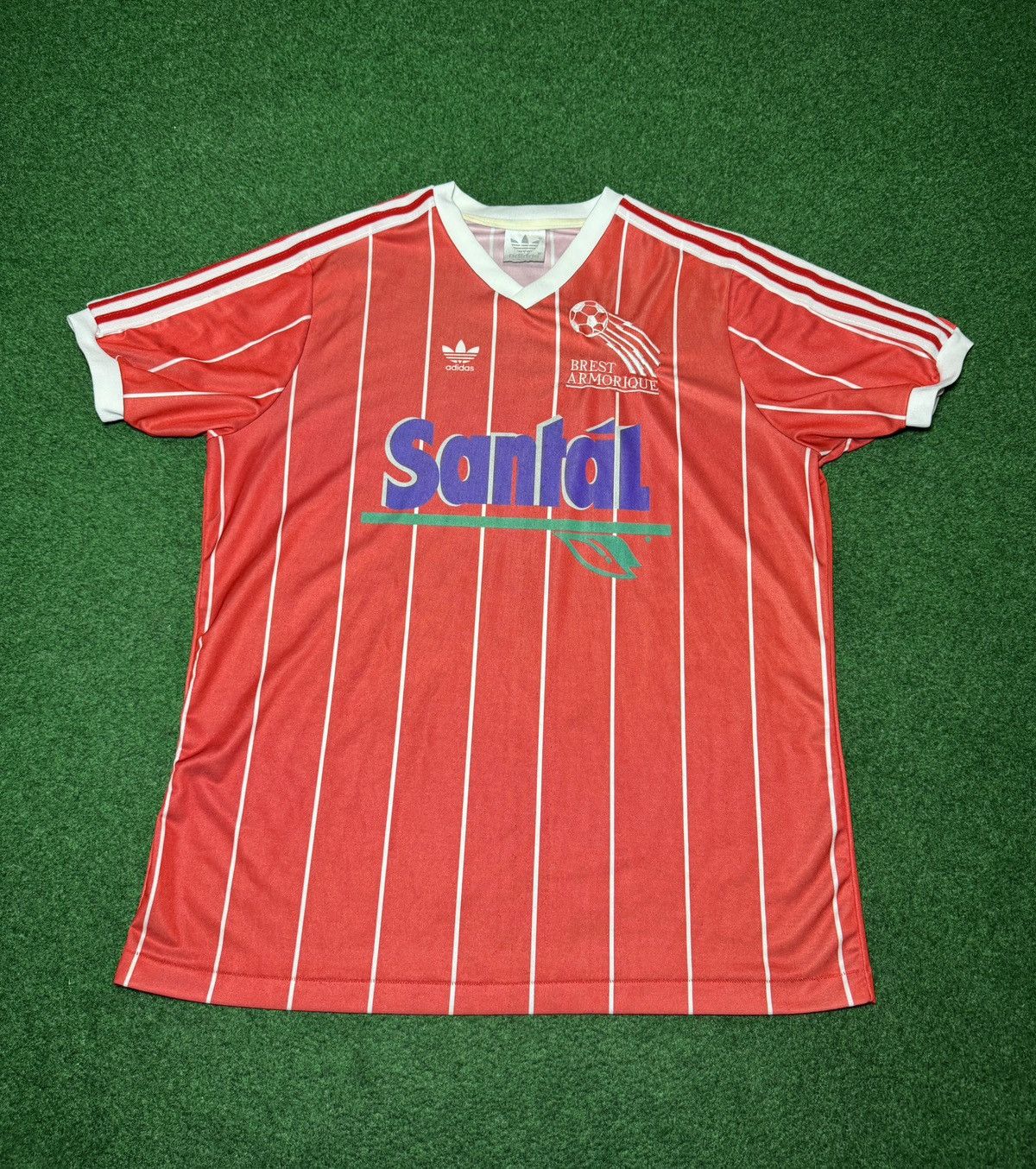 Adidas 80s Brest Amorique Adidas USA Version RARE Soccer Jersey Size US XL / EU 56 / 4 - 1 Thumbnail