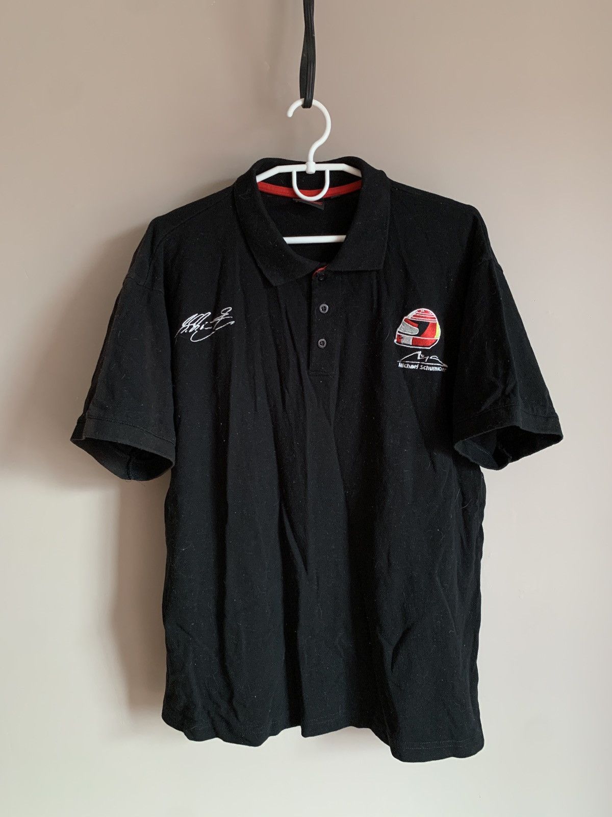 Vintage Michael Schumacher Vintage Polo Shirt Ferrari Black XL Size US XL / EU 56 / 4 - 1 Thumbnail