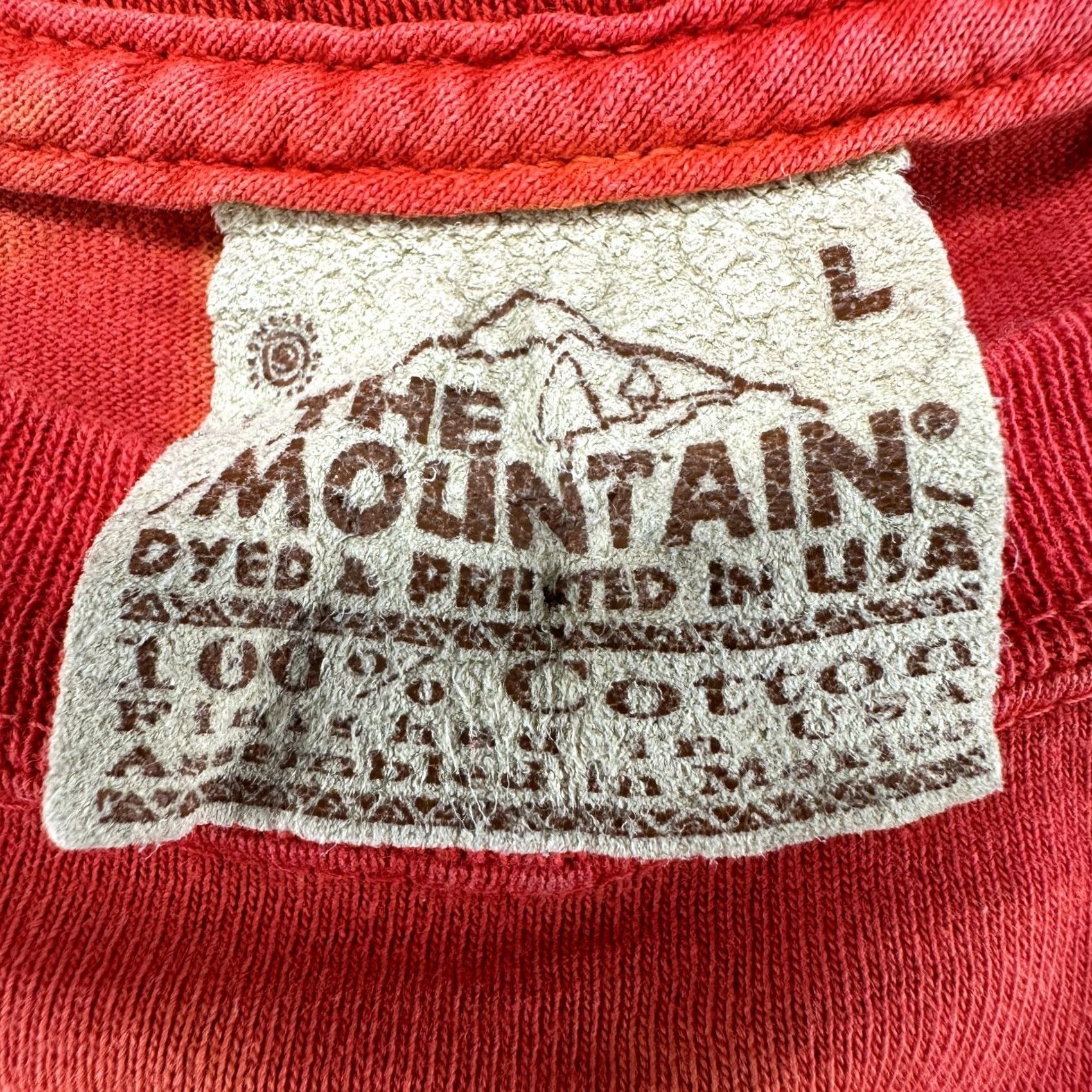 The Mountain VINTAGE The Mountain Shirt Mens L Orange Graphic Lava Flames Dragon Battle 90s USA Disney Mickey Mouse T-Shirt Short Sleeve Crew Neck Cotton Size US L / EU 52-54 / 3 - 7 Thumbnail