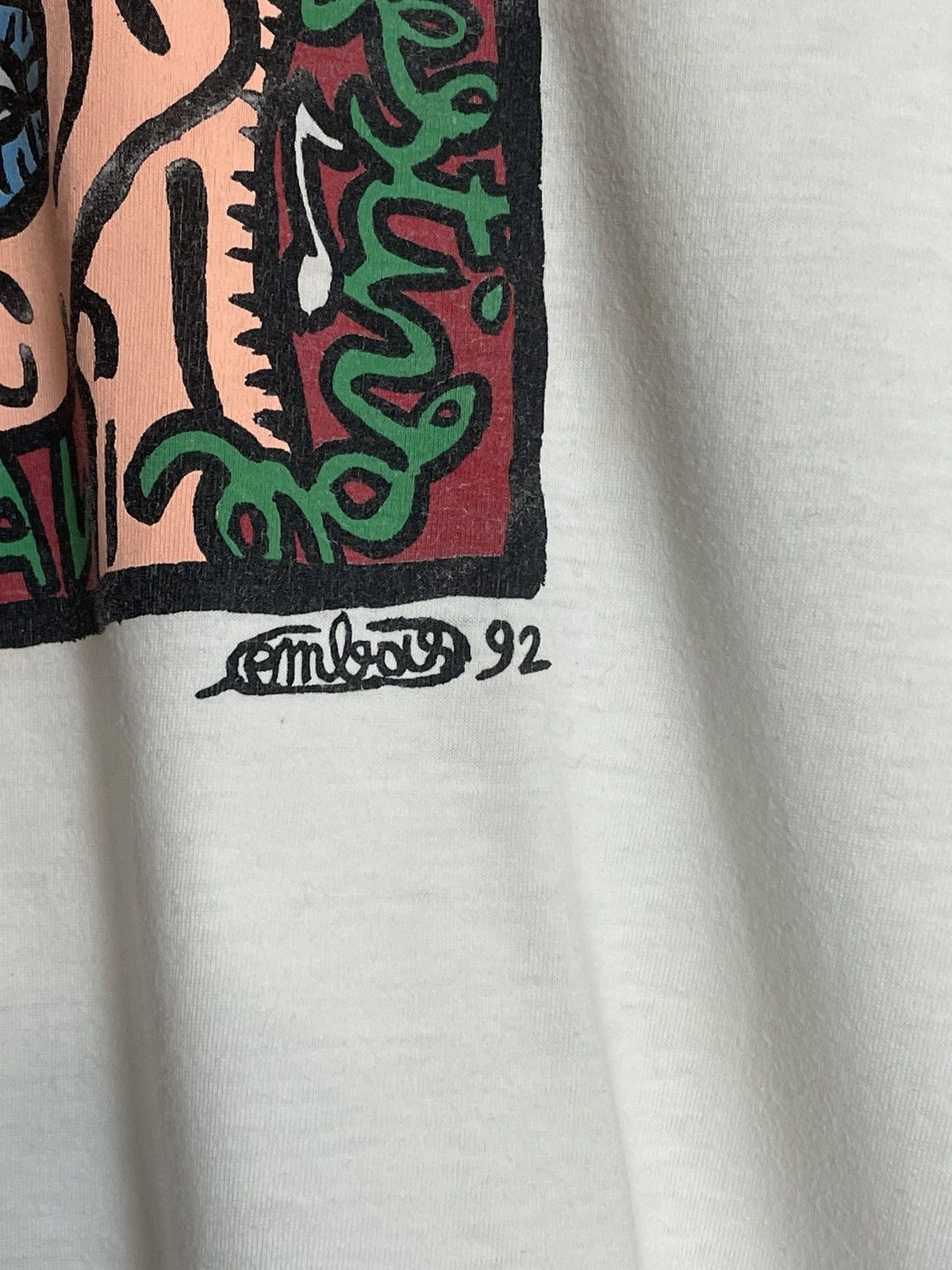 Vintage Vintage 1992 Robert Combas Jazz Festival T-shirt Rare Size US XL / EU 56 / 4 - 6 Thumbnail