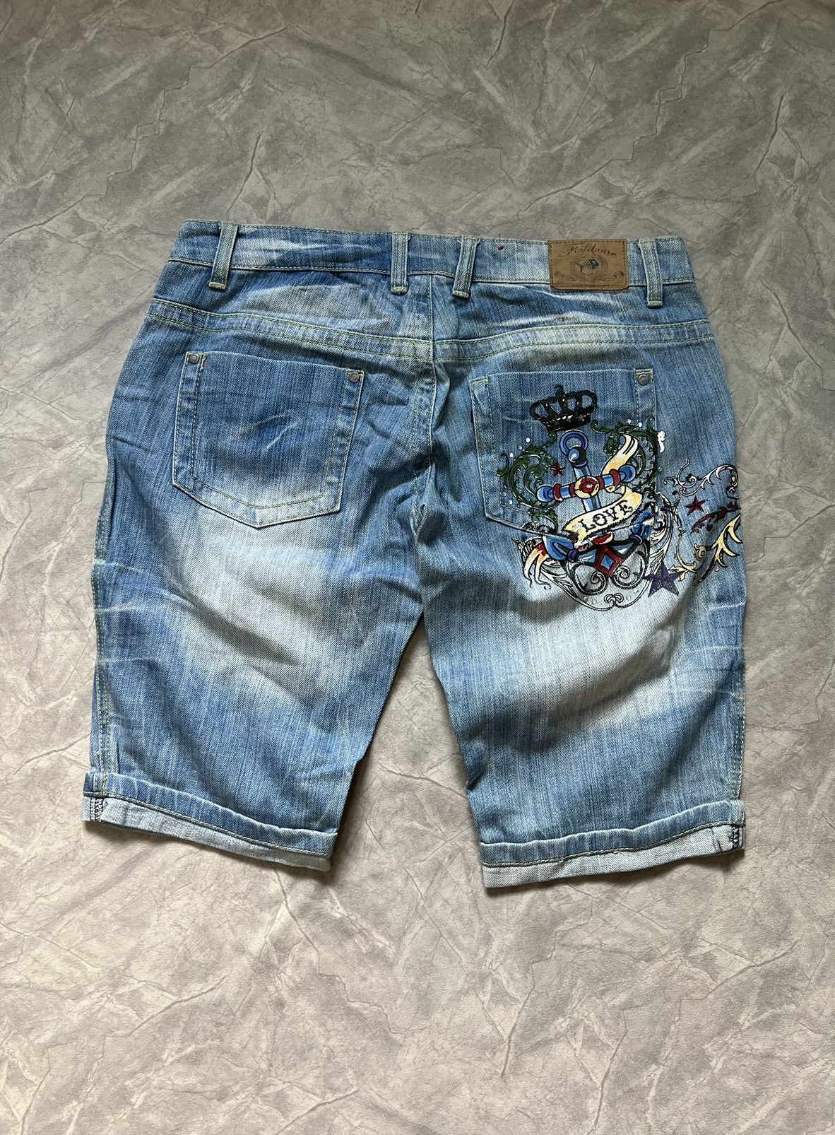 Christian Audigier FISHBONE VINTAGE SHORTS Size US 32 / EU 48 - 1 Thumbnail