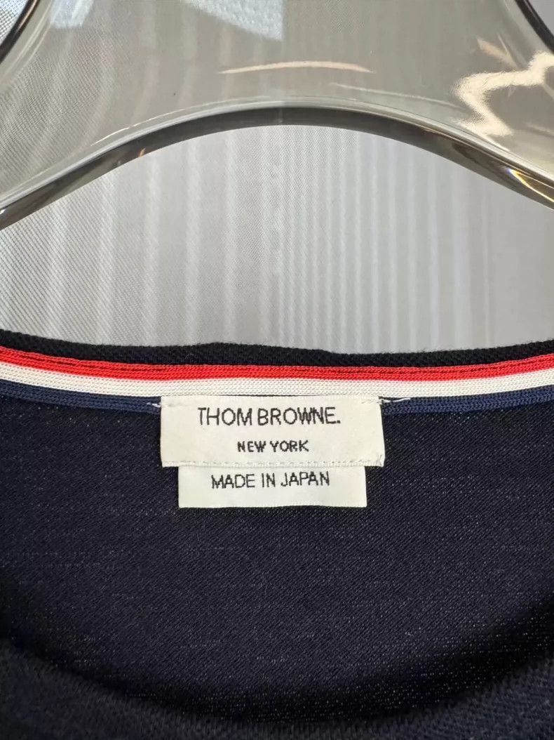 Thom Browne Thom browne Navy blue, dark blue, gray satin pocket stripe Size US XS / EU 42 / 0 - 3 Thumbnail