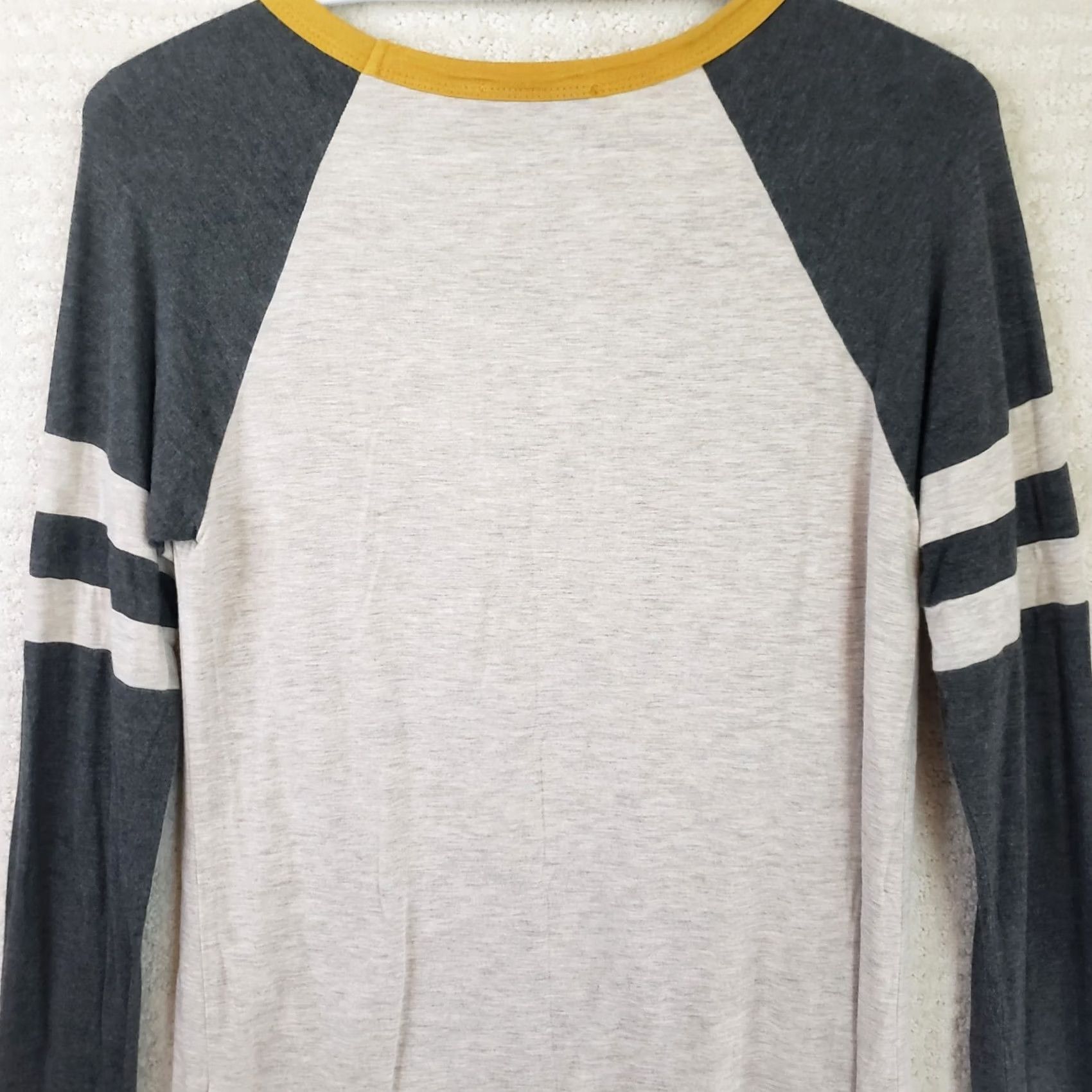 Vintage Zutter USA S White Gray Yellow baseball T-shirt top "Good Vibes" Women's Size S / US 4 / IT 40 - 7 Thumbnail