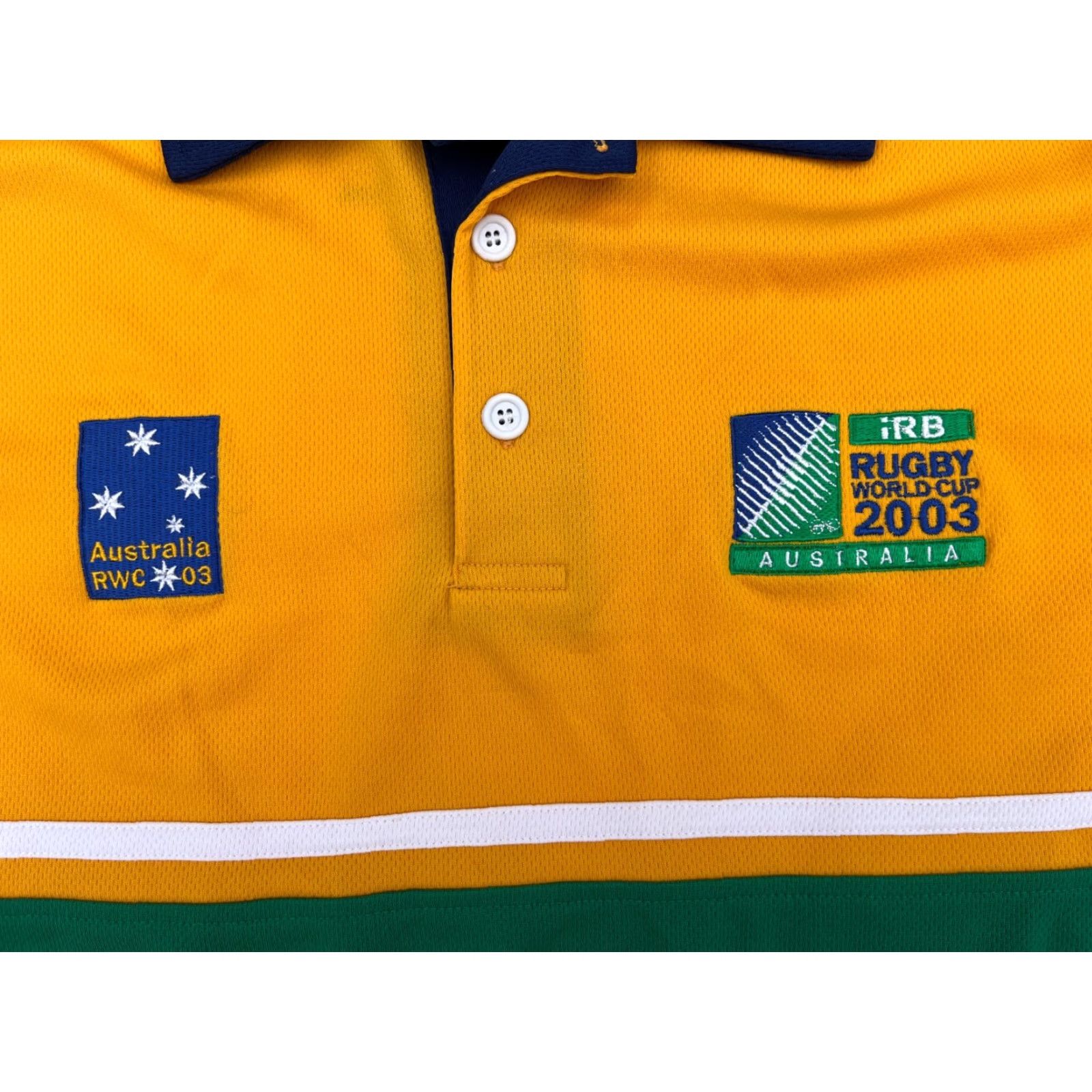 Vintage VINTAGE Rugby Originals Polo Shirt Rugby World Cup 2003 Australia XXL Yellow Mens Polo Size US XXL / EU 58 / 5 - 4 Thumbnail