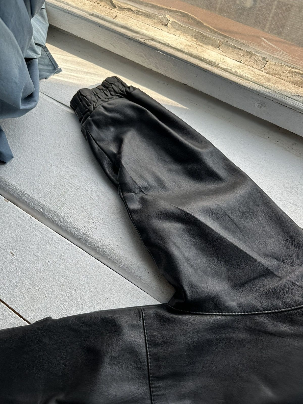 Other 🚨VNTG LEATHER JACKET AVANT GARDE ASYMMETRICAL BLACK MOTO Size US L / EU 52-54 / 3 - 14 Thumbnail