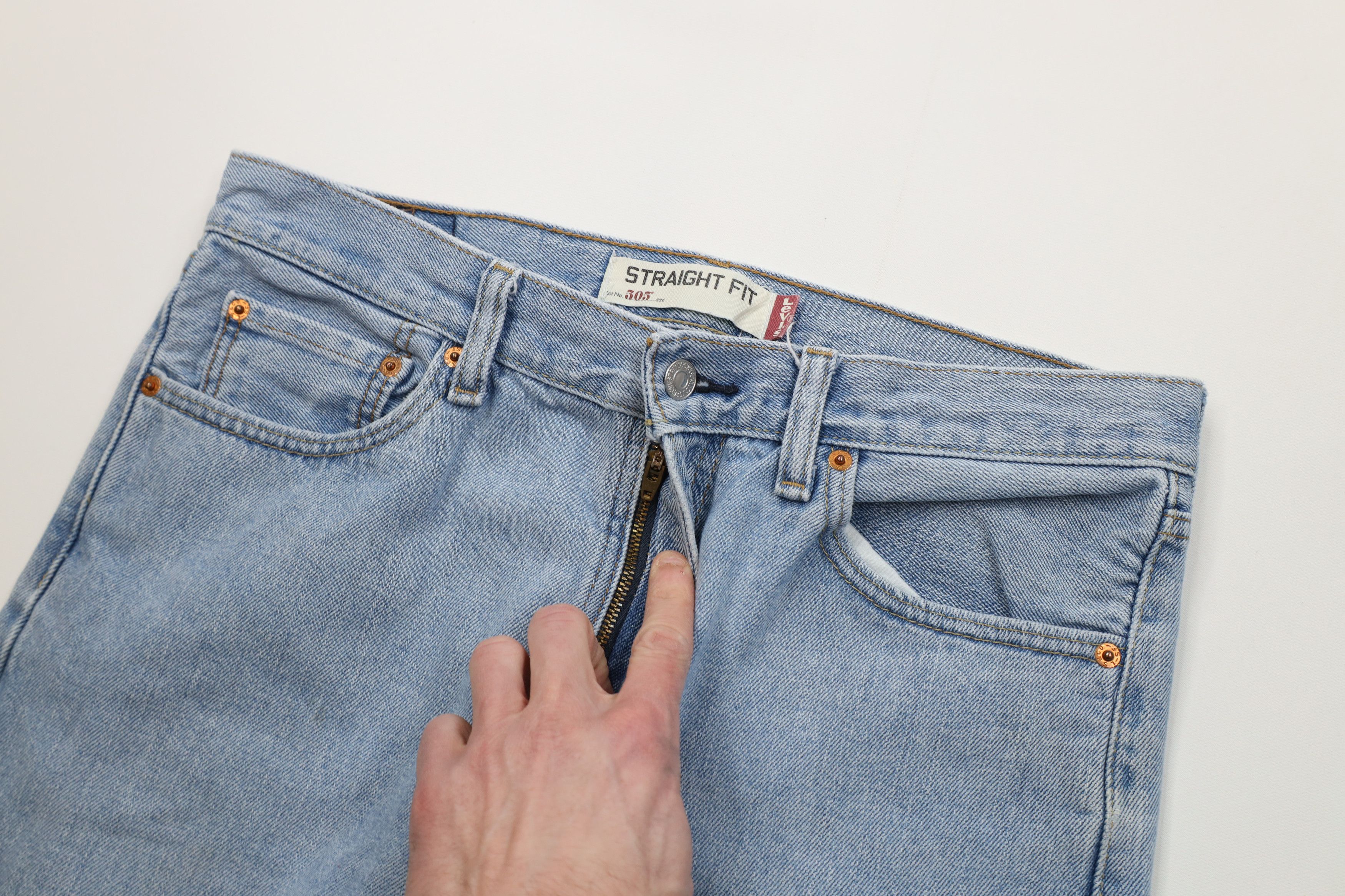 Levi's Vintage Y2K Levis 505 Regular Straight Leg Denim Jeans Blue Size US 33 - 7 Thumbnail
