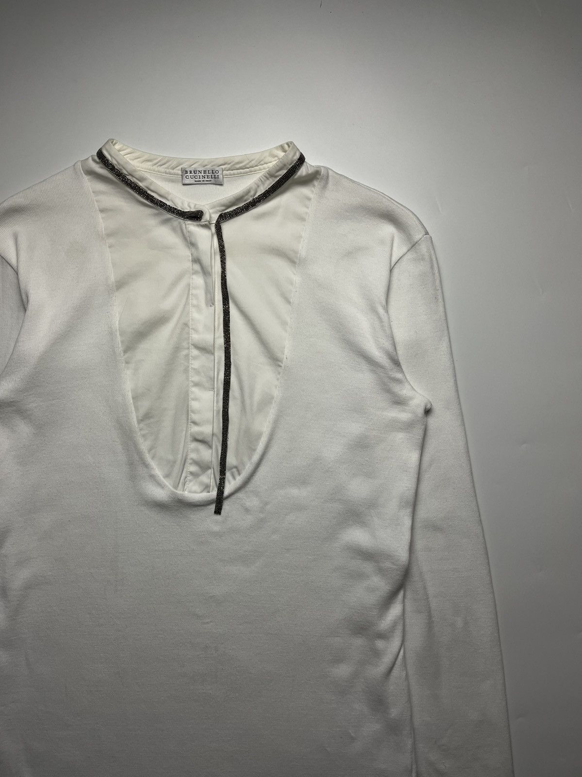 Brunello Cucinelli Brunello Cucinelli Monili Trim long-sleeve shirt Size XXL / US 16-18 / IT 52-54 - 2 Thumbnail
