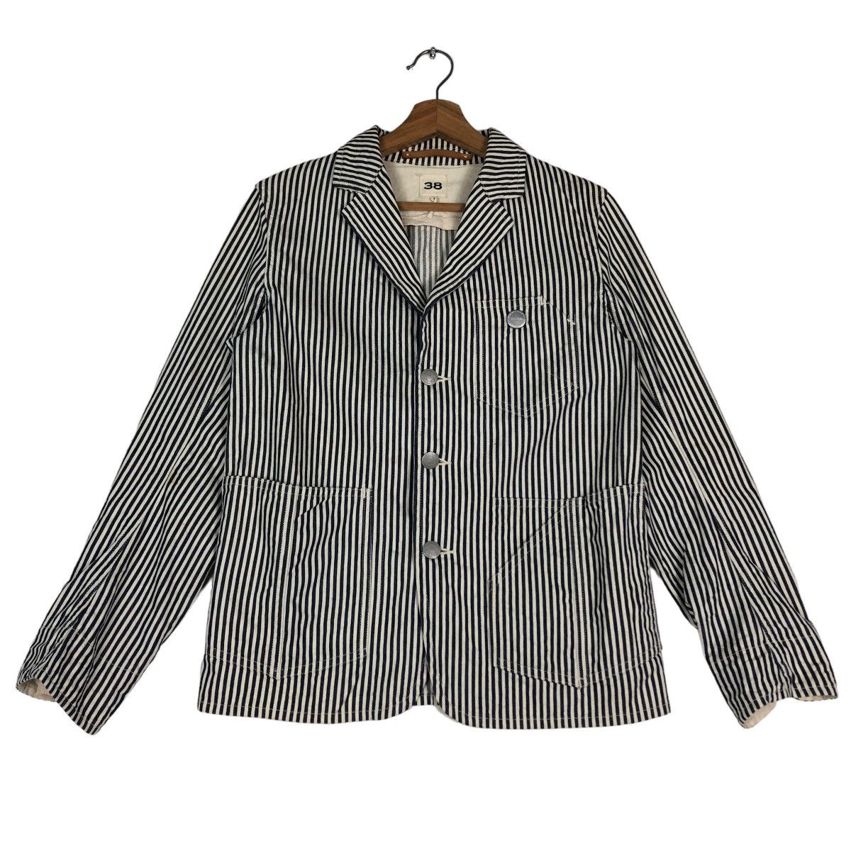 MasterPiece 🔥Union Made Hickory Chore Jacket Scye Masterpiece Japan Size US M / EU 48-50 / 2 - 1 Thumbnail