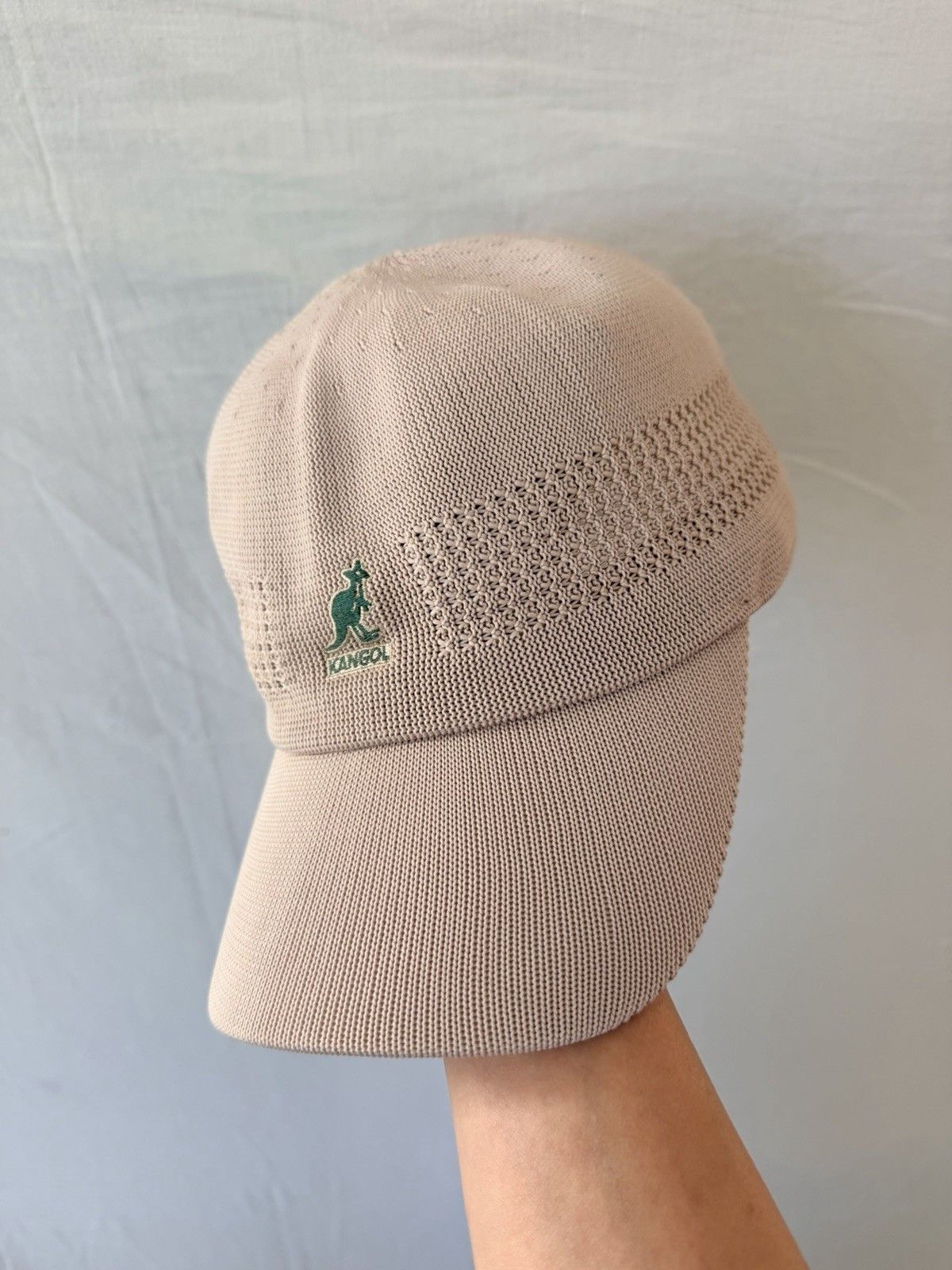 Kangol Kangol Tropic Ventair Spacecap Beige Knit Baseball Cap XXL Size ONE SIZE - 2 Thumbnail