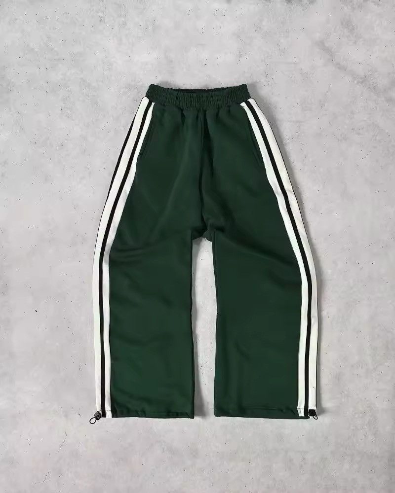 Japanese Brand Stripes Fashion High Waist Wide-leg Pants Size US 33 - 3 Thumbnail