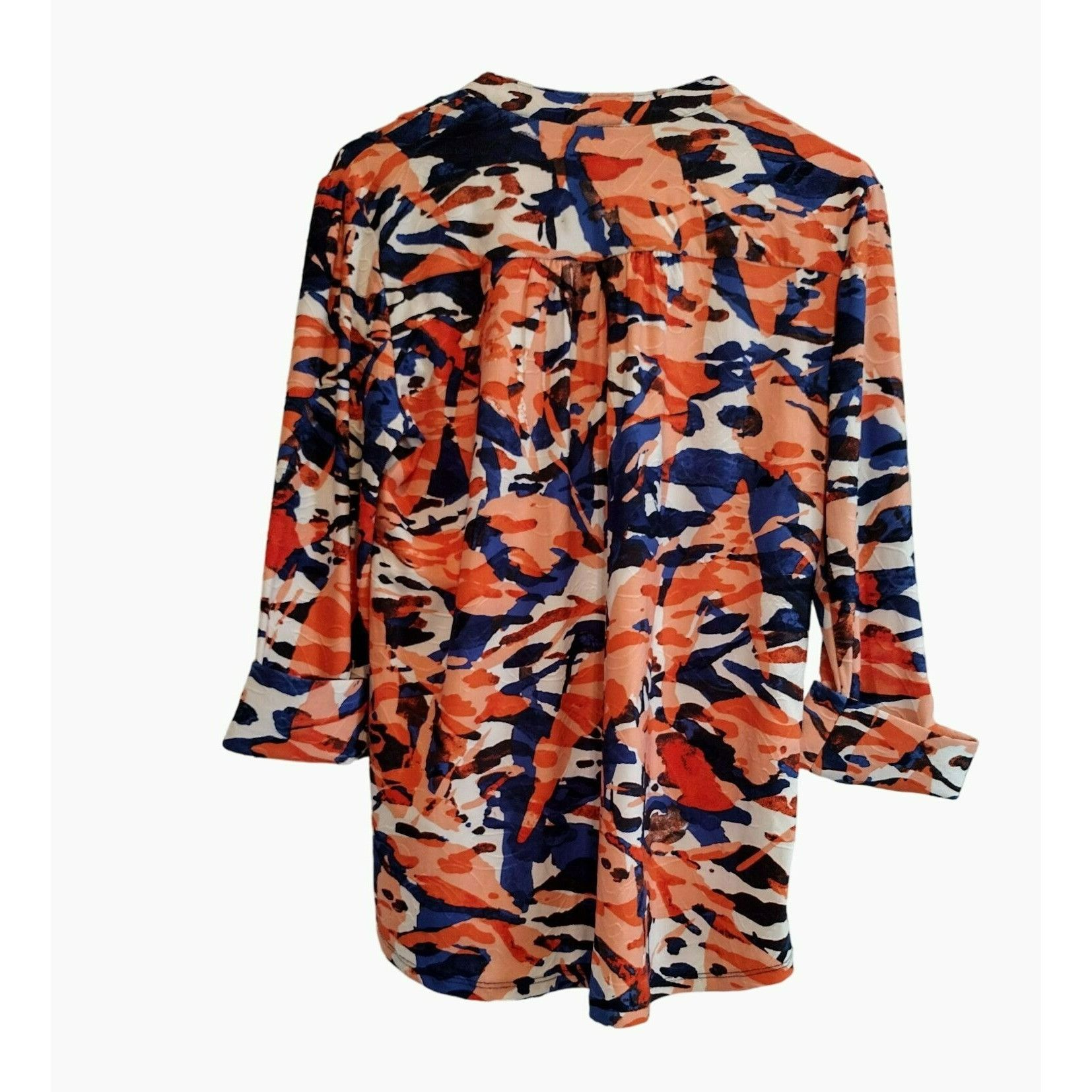 Other Womens Cocomo Abstract Print Button-Front Top Sz S Polyester Size S / US 4 / IT 40 - 2 Thumbnail