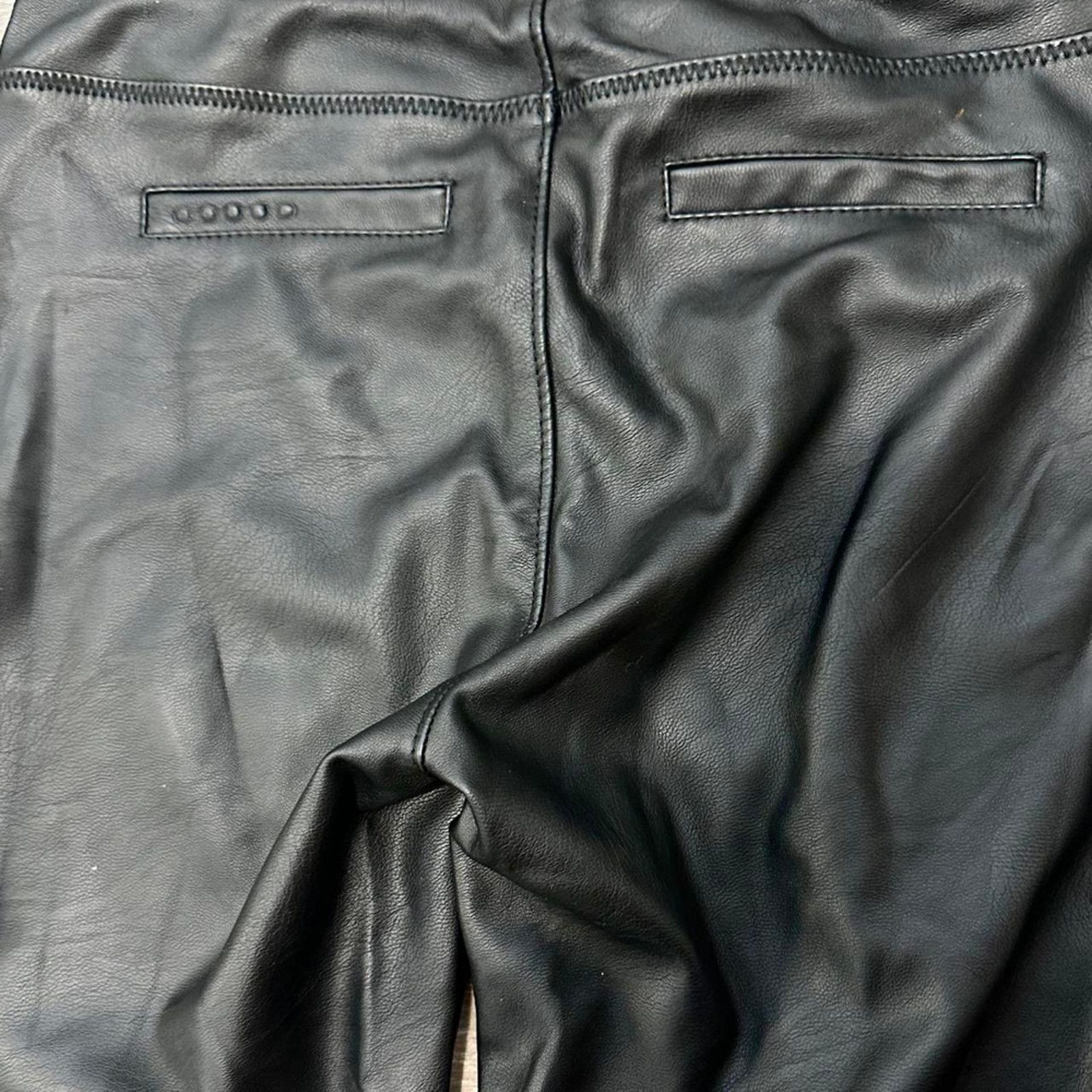 BLANKNYC BLANK NYC black faux leather skinny pants leggings small 25W Size 25" / US 0 / IT 36 - 3 Thumbnail