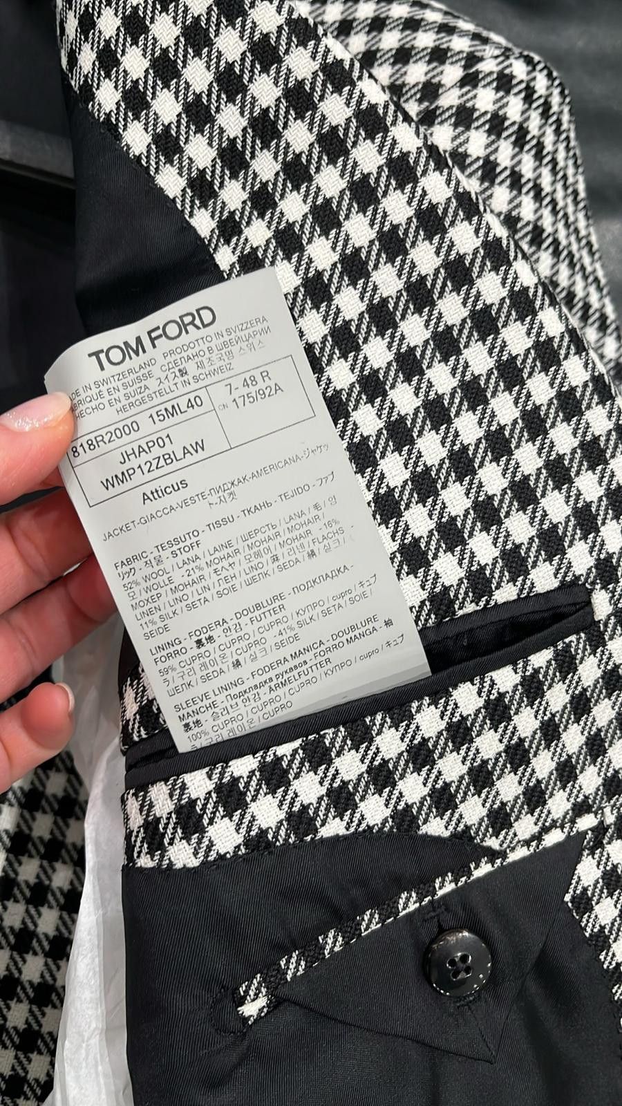 Tom Ford o1loc1c0126 JHAP01 Jacket in White/Black Size US M / EU 48-50 / 2 - 3 Thumbnail