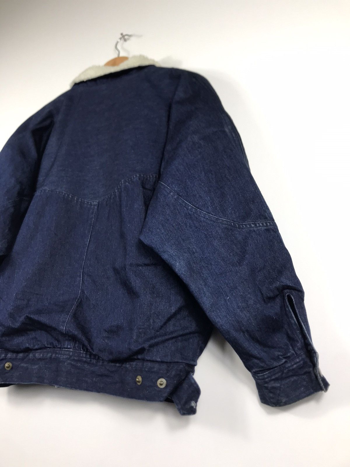 Japanese Brand ⚡️Vintage City Sport Denim Faded Sherpa inside Bomber Jacket Size US M / EU 48-50 / 2 - 17 Thumbnail