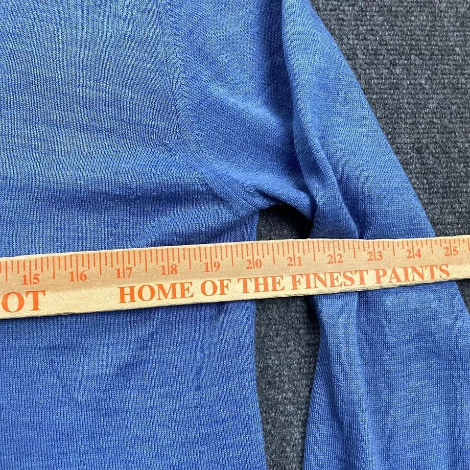 Other Mario Gilberti Sweater Men's Large Blue V-Neck 100% Merino Size US L / EU 52-54 / 3 - 4 Thumbnail