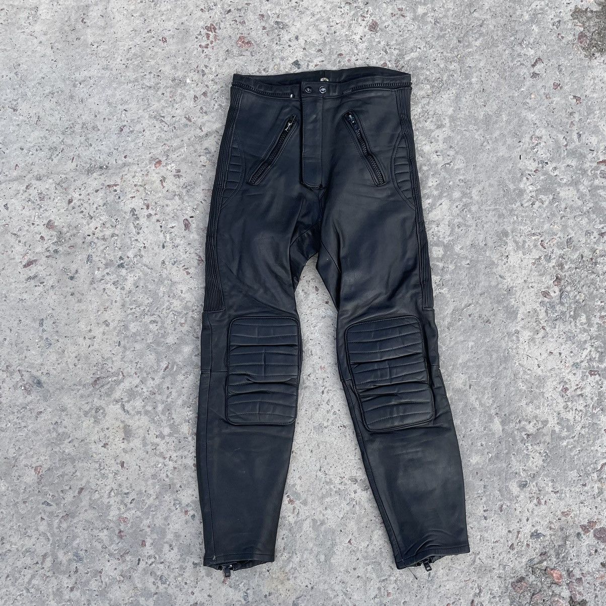 Vintage Moto Leather Pants 29 Size USA Y2K 90s
