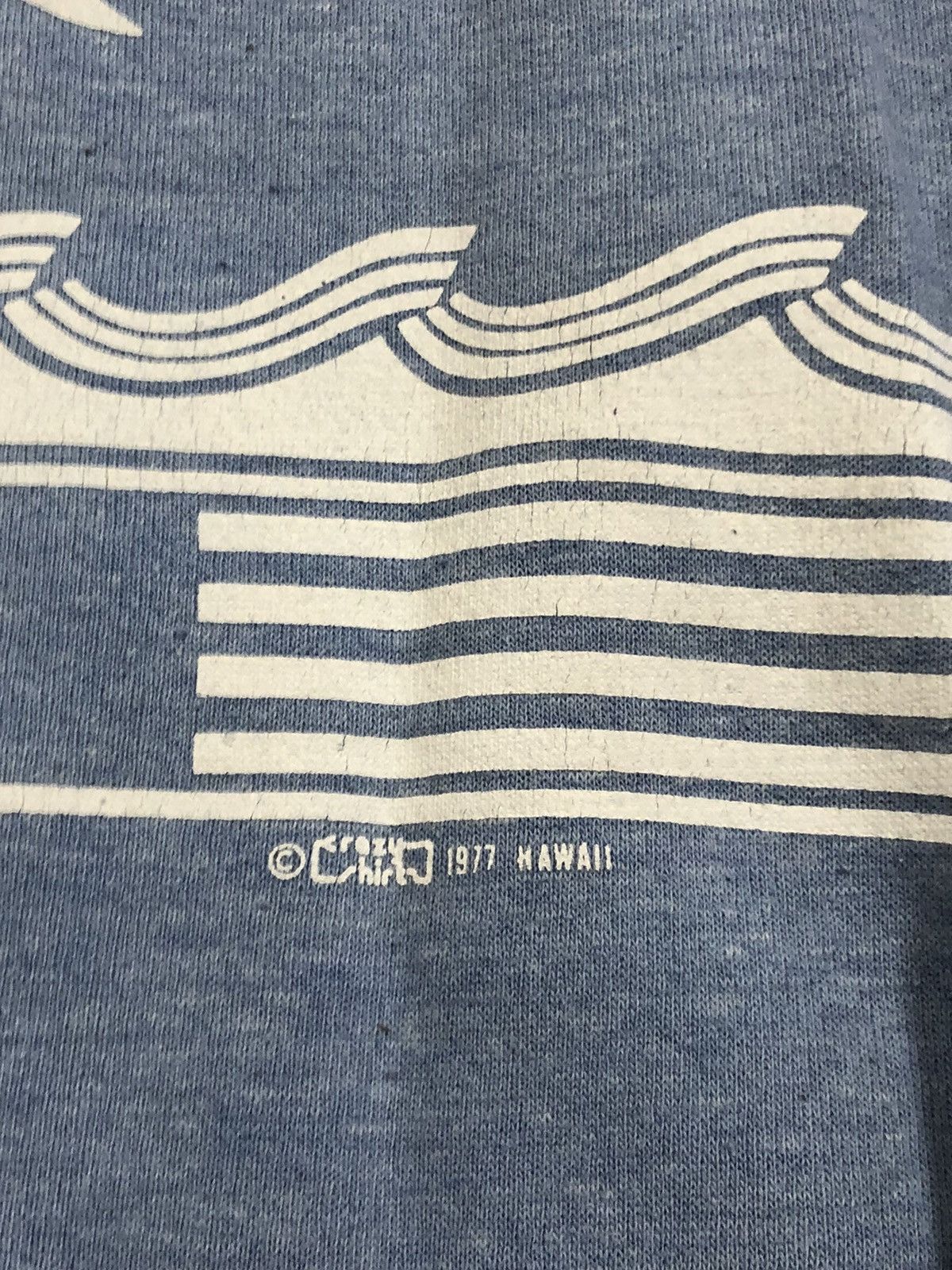 Vintage Vintage Crazy Sweatshirt Blue Carmel Seagull Waves 1970s Size US L / EU 52-54 / 3 - 7 Thumbnail