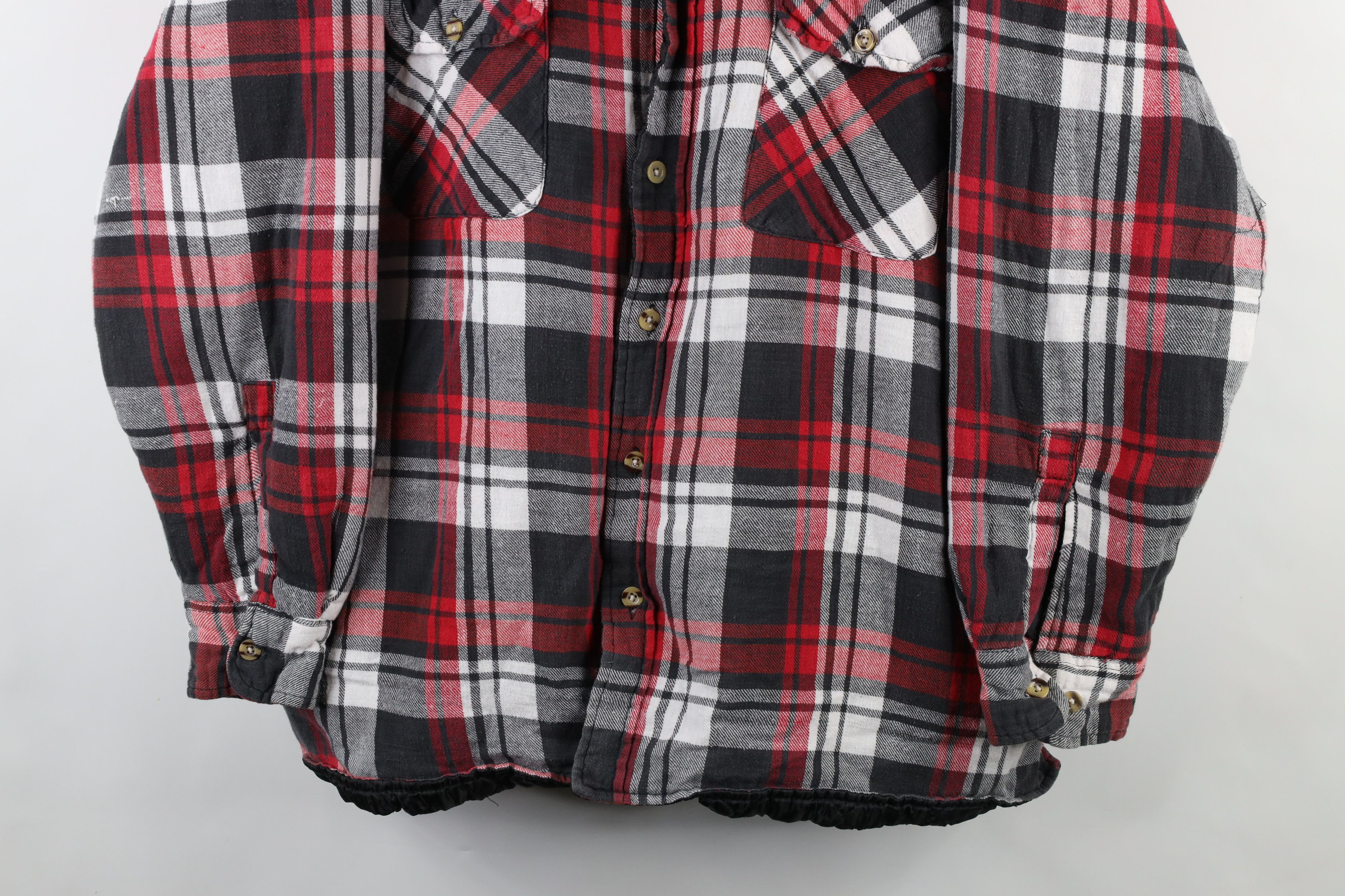 Vintage Vintage 90s Streetwear Quilted Flannel Button Shirt Jacket Size US XXL / EU 58 / 5 - 3 Thumbnail