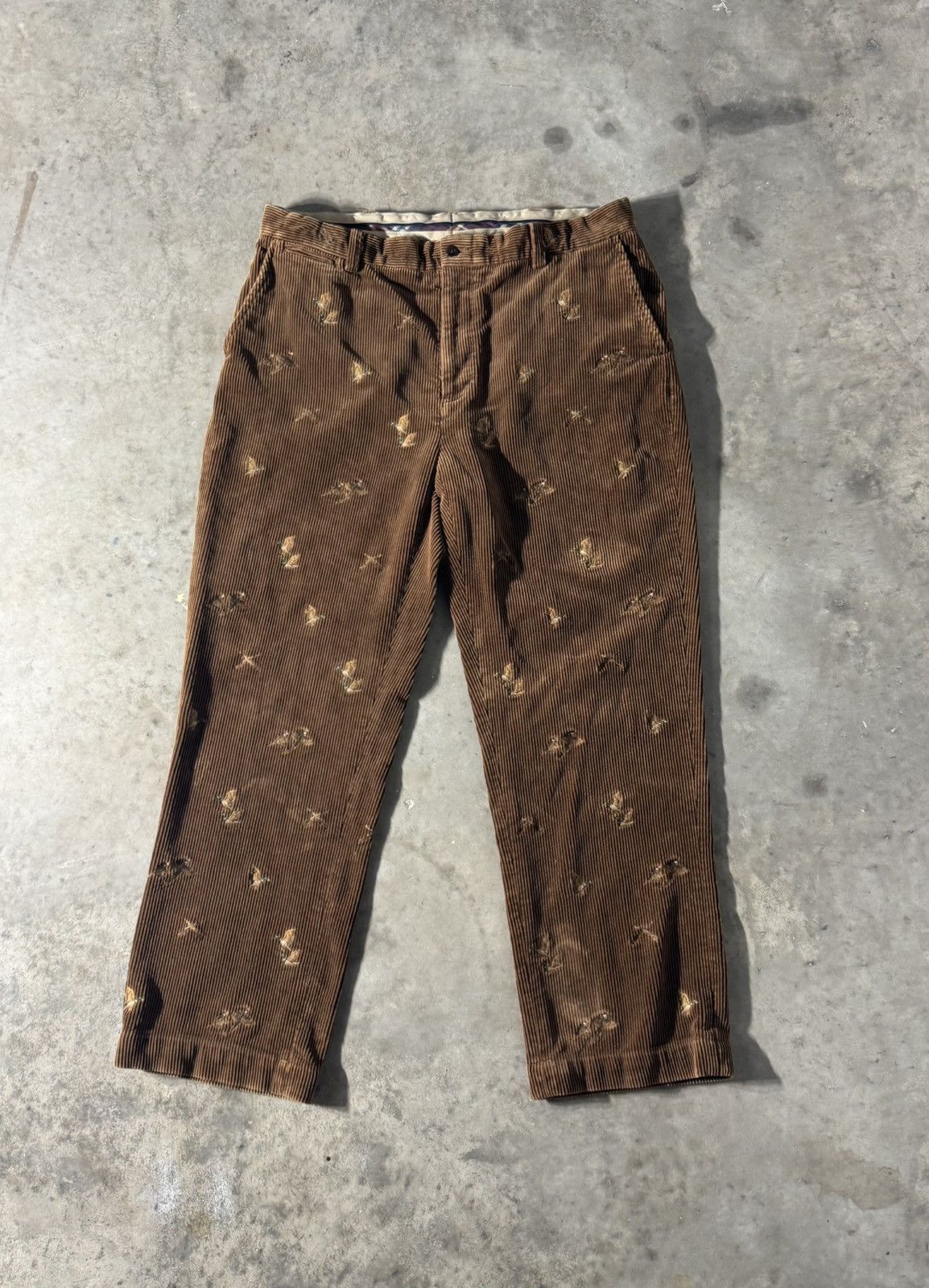 Polo Ralph Lauren × Vintage Vintage Polo Pants Men’s 36x32 Mallard Duck Hunting Brown Size US 36 / EU 52 - 1 Thumbnail