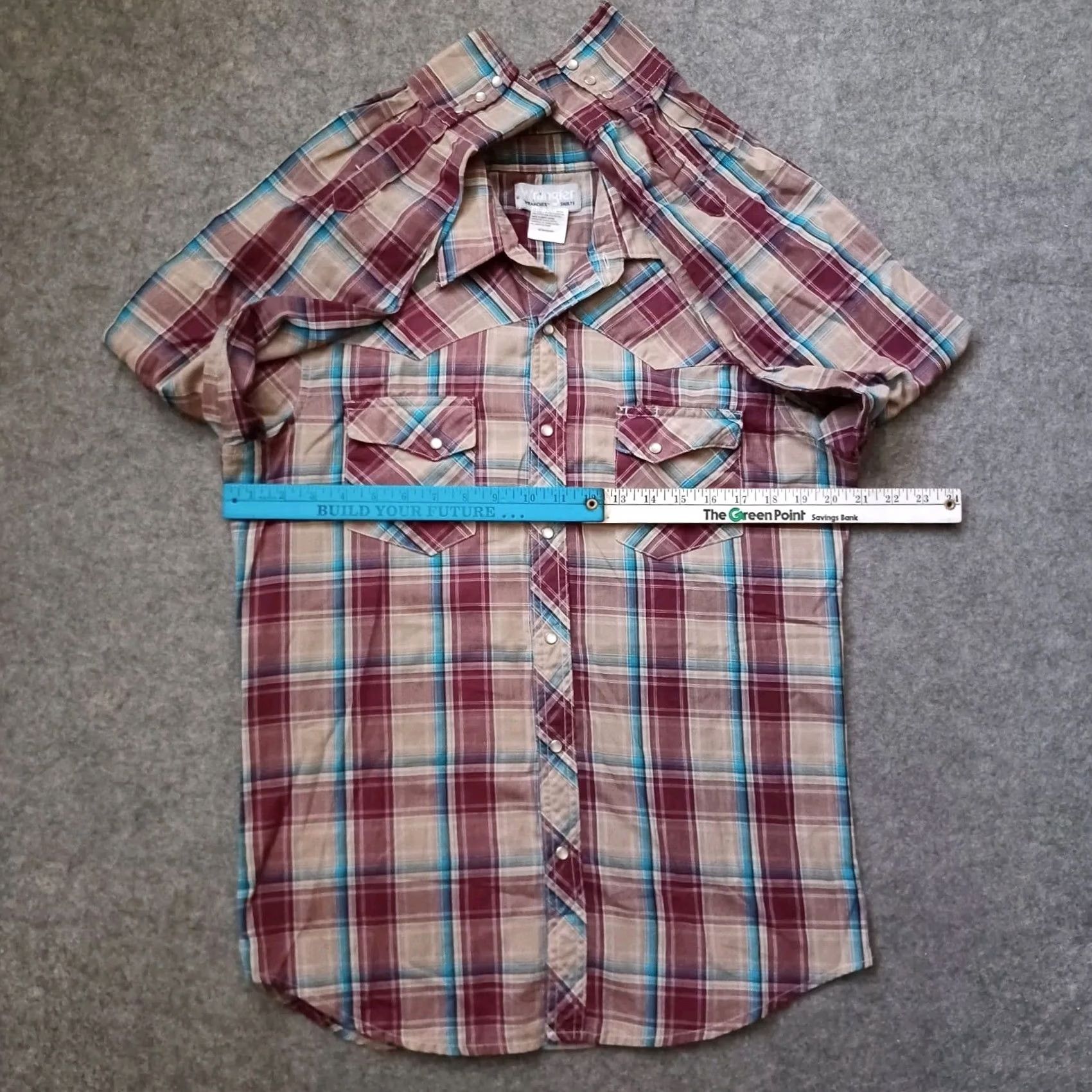 Wrangler VINTAGE Wrangler Shirt Mens M Plaid Pearl Snap Button Up Western Long Sleeve 90s Size US M / EU 48-50 / 2 - 4 Thumbnail
