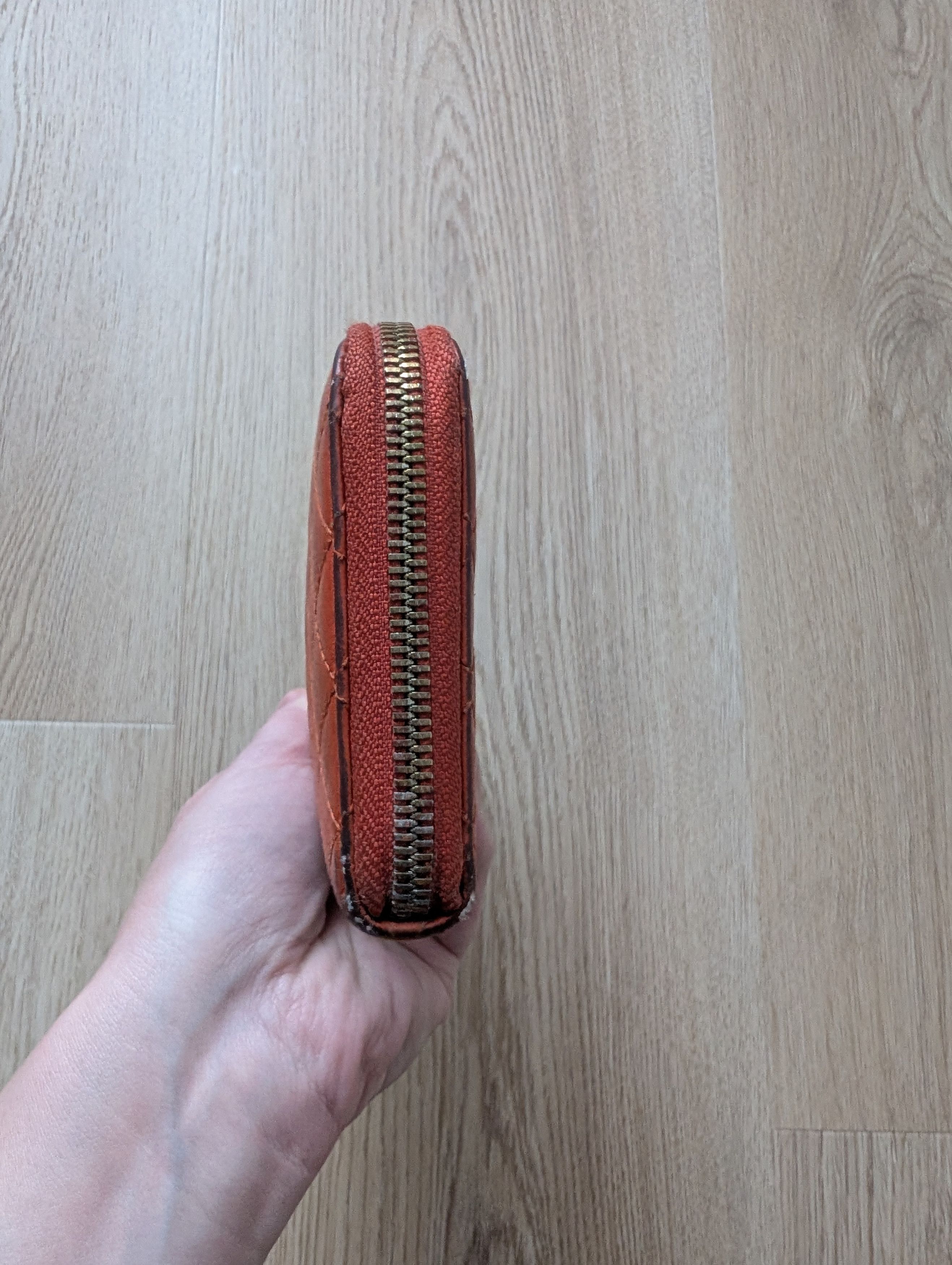 Dolce & Gabbana Dolce Gabbana Orange Leather Clutch Purse Wallet Used (8x4") Size ONE SIZE - 6 Thumbnail