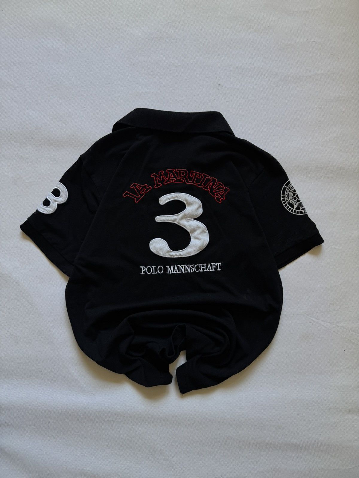 La Martina × Porsche Design Vintage Y2K La Martina Porsche Big Logo Polo Shirt Size US L / EU 52-54 / 3 - 2 Thumbnail