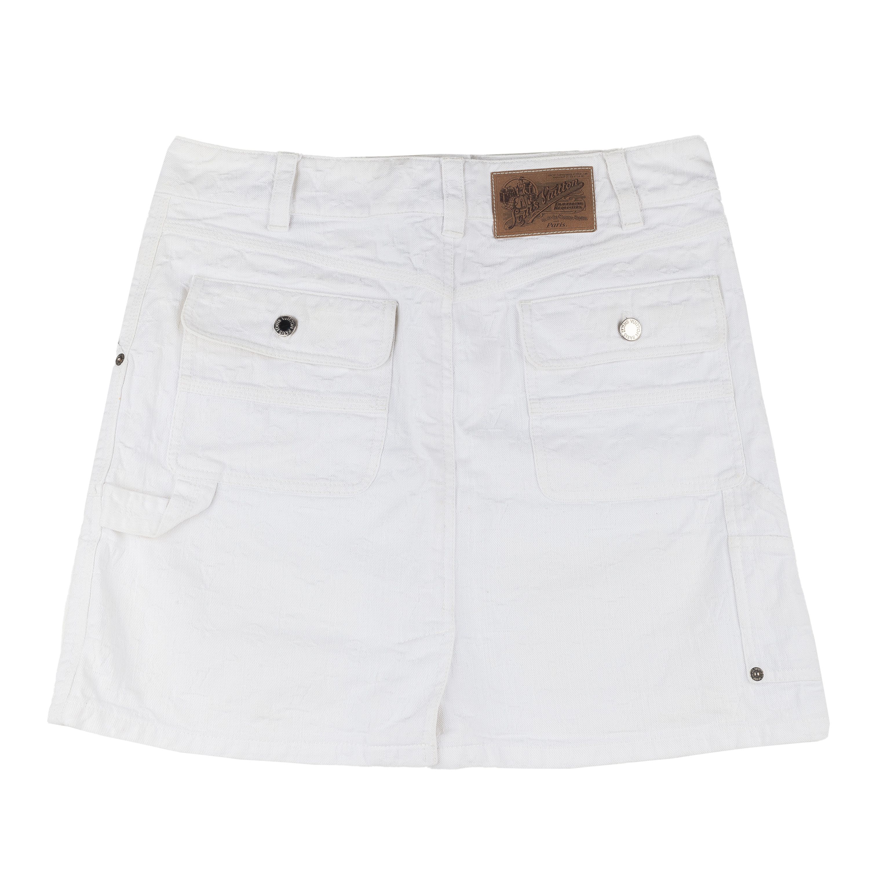 Louis Vuitton Louis Vuitton LV Vintage White Monogram Mini Cargo Skirt Size 30" / US 8 / IT 44 - 13 Thumbnail
