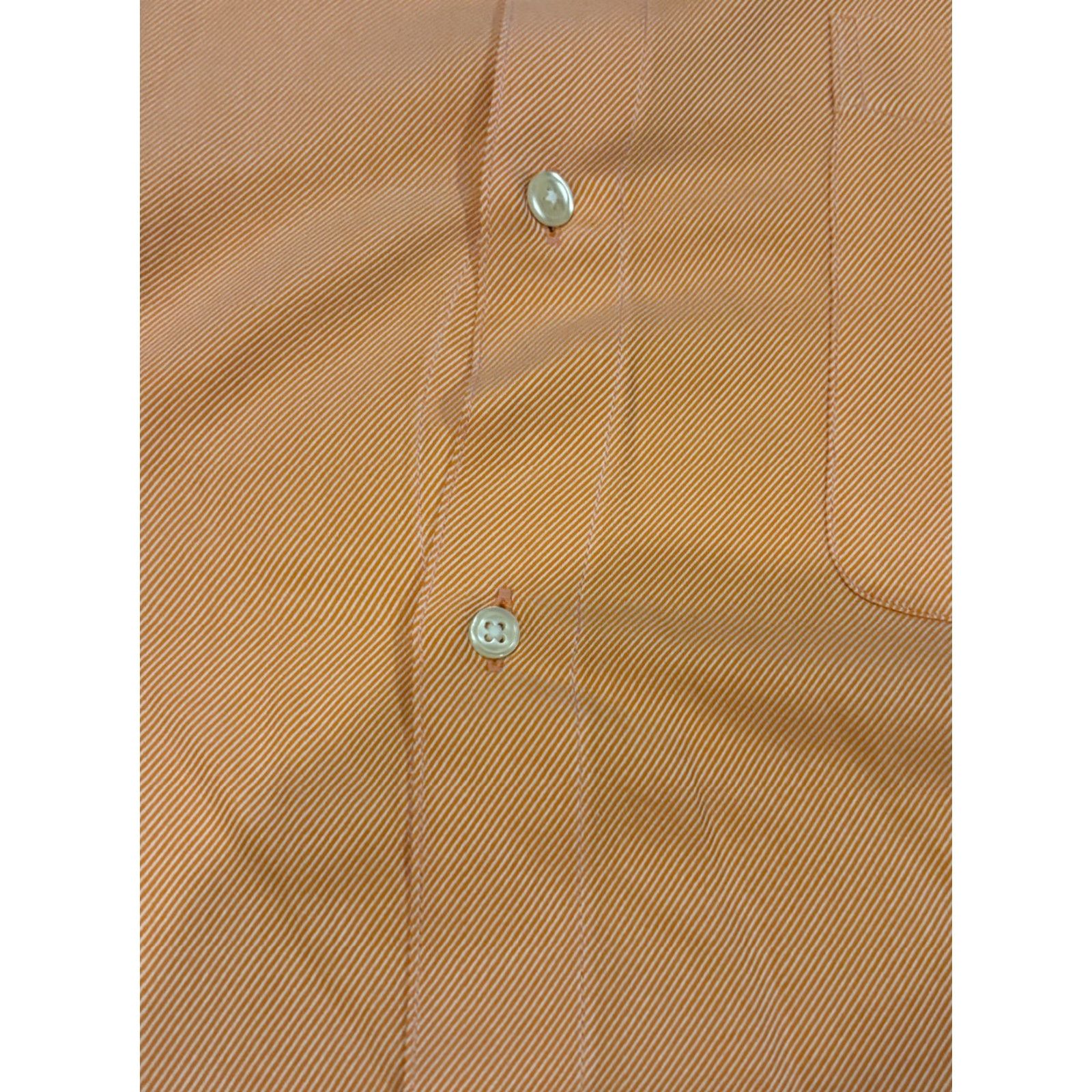 Vintage Bachrach Dress Shirt Mens Orange Solid Long Sleeve Button 16.5 36/37 Casual Career Men Regular Included Measures Size 46R - 5 Thumbnail