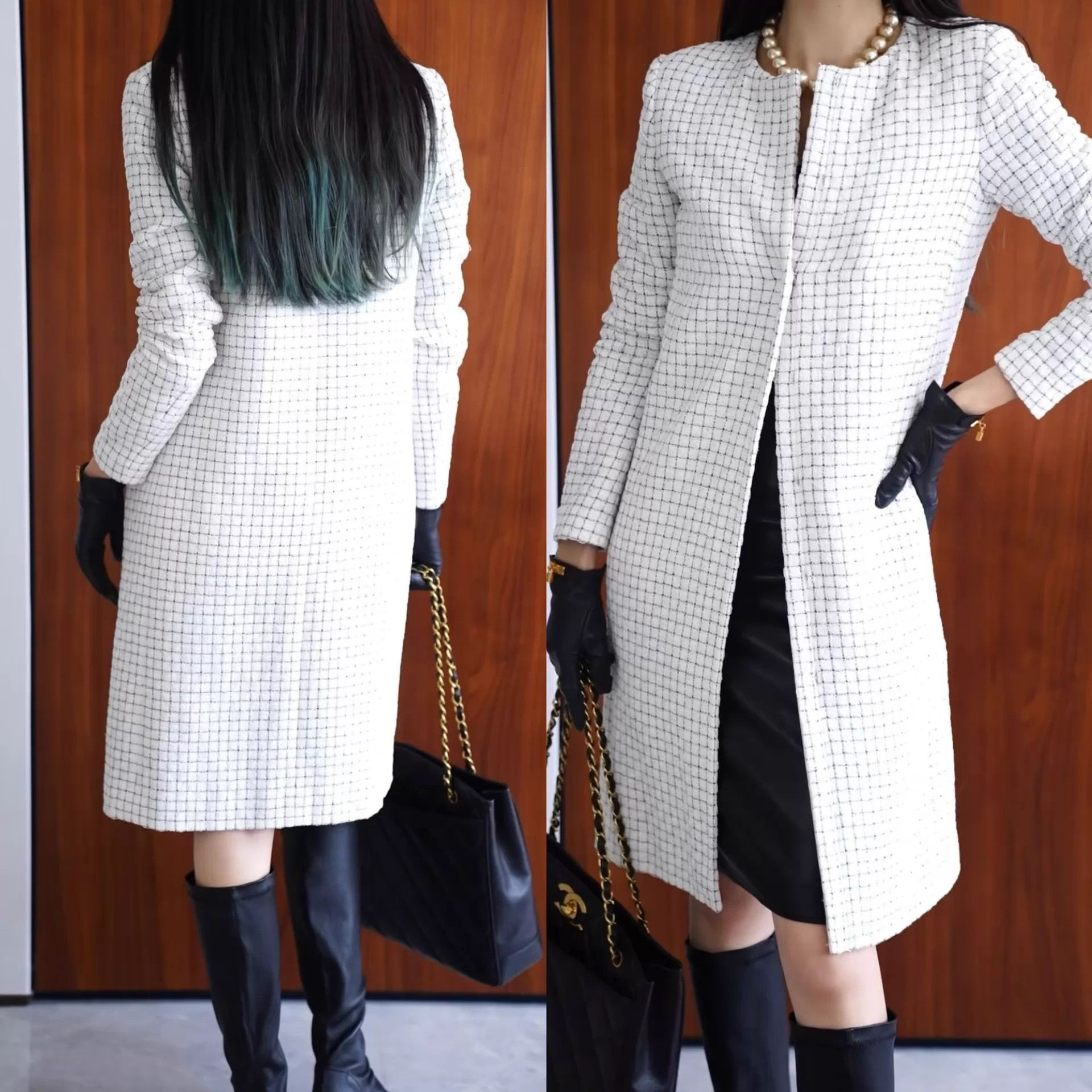 Chanel Chanel 2016 SS Black White Check Coat FR38 Perfect Size S / US 4 / IT 40 - 4 Thumbnail