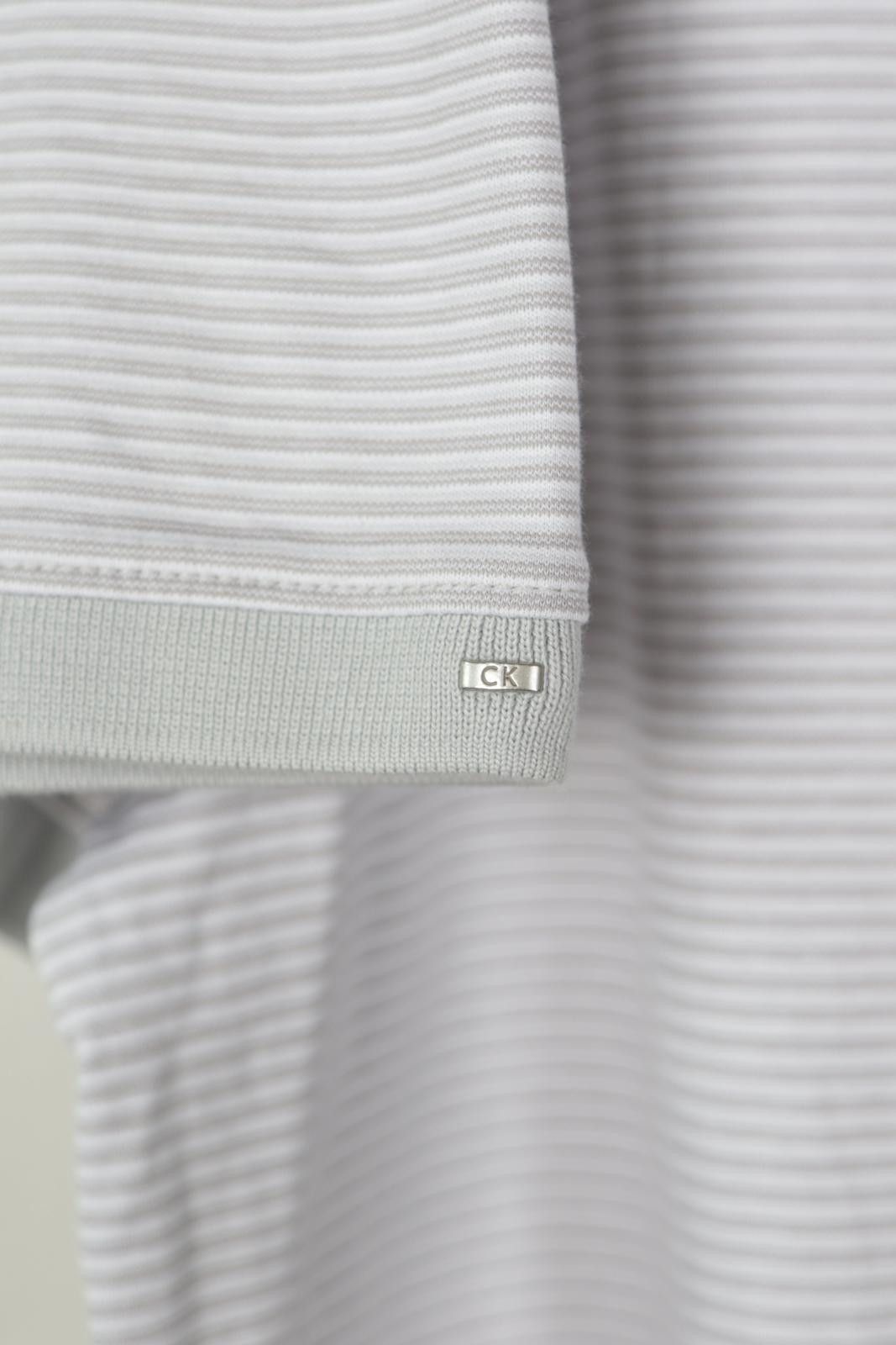 Calvin Klein 00's Calvin Klein Stripe Short Sleeve Polo Size US XXL / EU 58 / 5 - 5 Thumbnail
