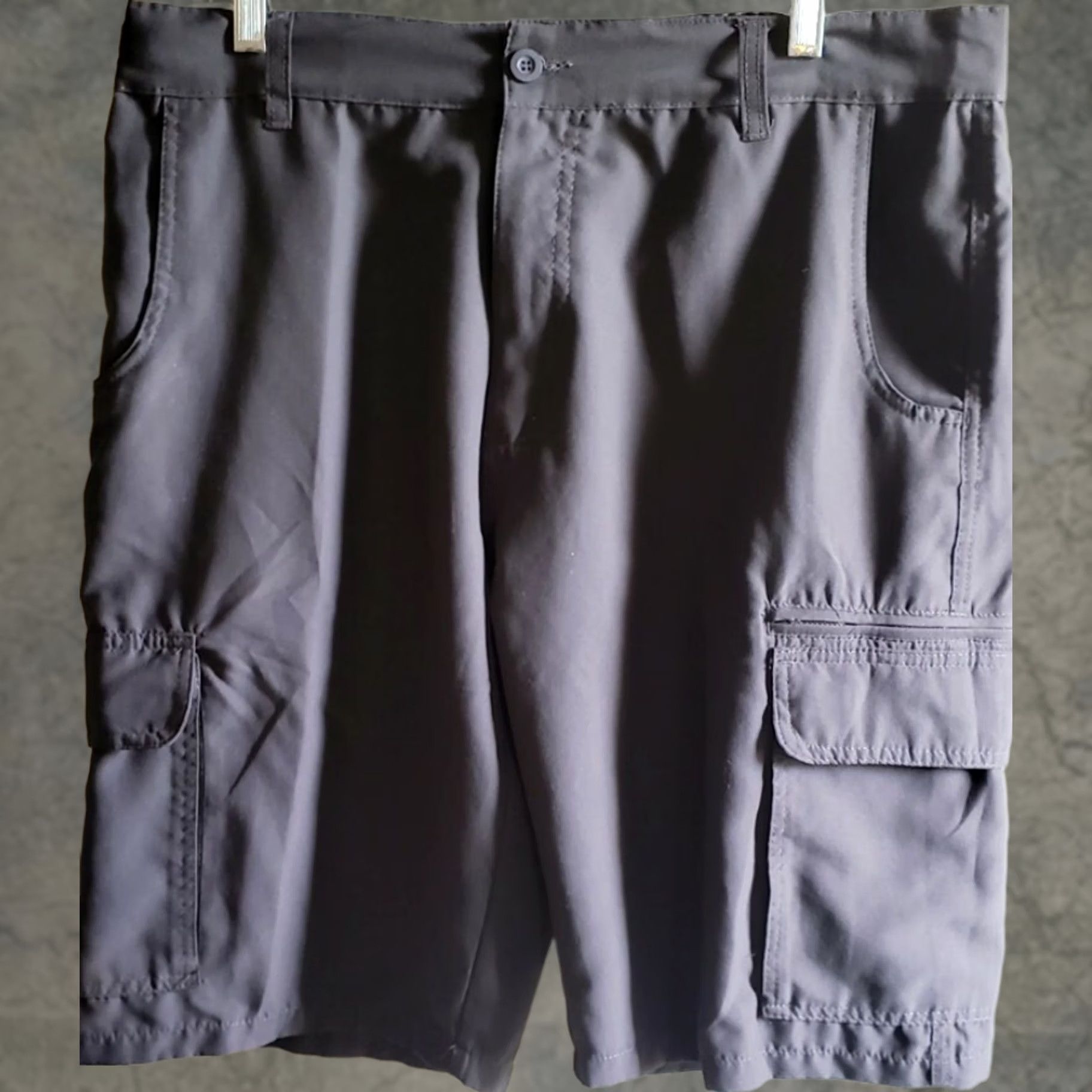 Burnside Burnside Men's Bermuda Shorts Solid Gray 36 Inseam 11" Regular Waist 36 Cotton Blend Casual Vintage: No Size US 36 / EU 52 - 1 Thumbnail