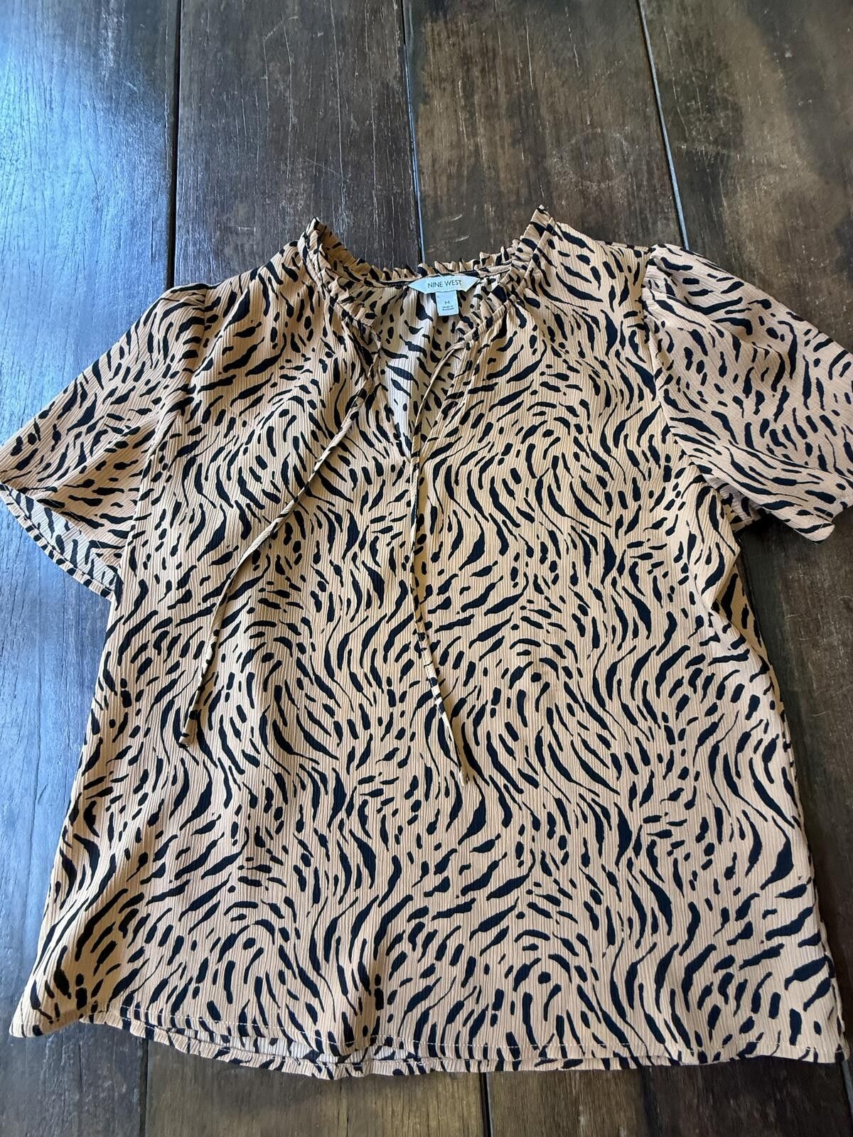 Nine West Nine West Women's Medium Animal Print Blouse Size M / US 6-8 / IT 42-44 - 1 Thumbnail