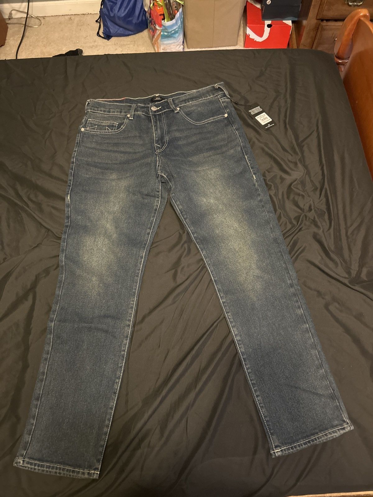 True Religion Geno Slim SN: Dark Smokey Wash Size US 34 / EU 50 - 1 Thumbnail