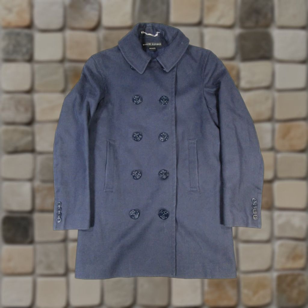Ralph Lauren Ralph Lauren Black Label Peacoat Womens 6 Blue Wool Coat 6 Blue Classic Designer Preppy Fall Winter Mens Womens Size M / US 6-8 / IT 42-44 - 1 Thumbnail