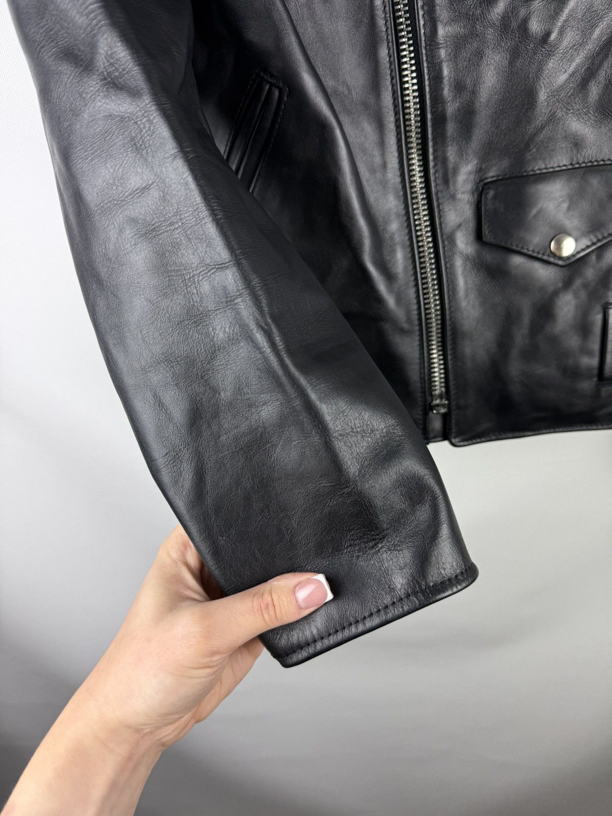 Schott Schott Perfecto Ladies Leather Biker Full Zip Jacket USA Size XS / US 0-2 / IT 36-38 - 8 Thumbnail