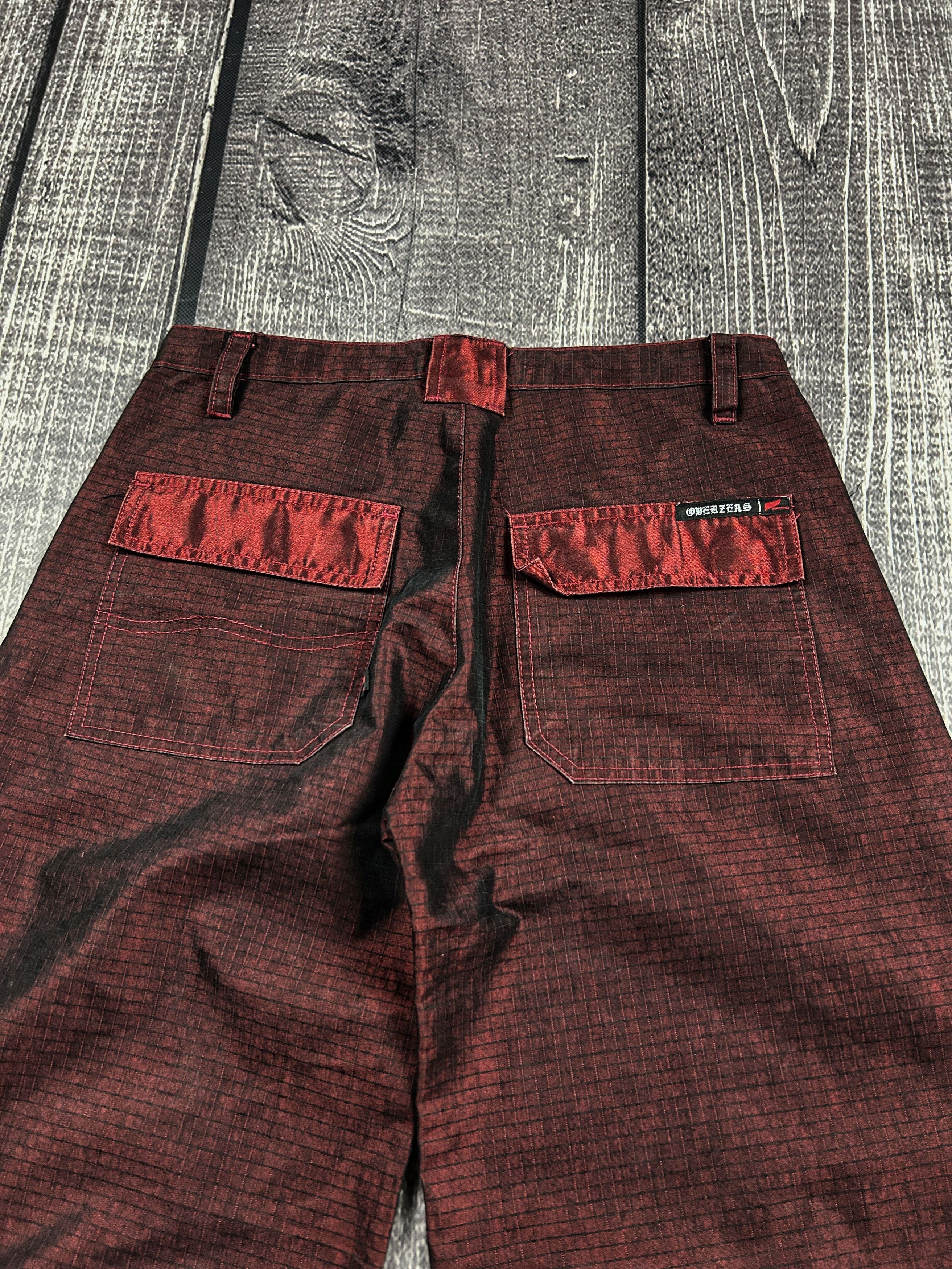 Infinite Archives Y2K Burgundy Cargo Pants Wide Leg Utility Streetwear Size US 30 / EU 46 - 9 Thumbnail