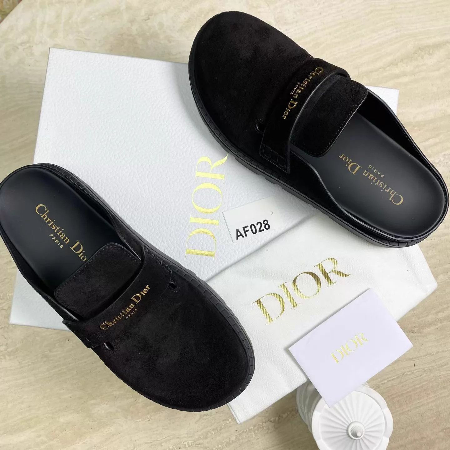 Dior DIOR Boy Black Cowhide Split Mule 36D 98 AF028 Size US 5.5 / IT 35.5 - 1 Thumbnail